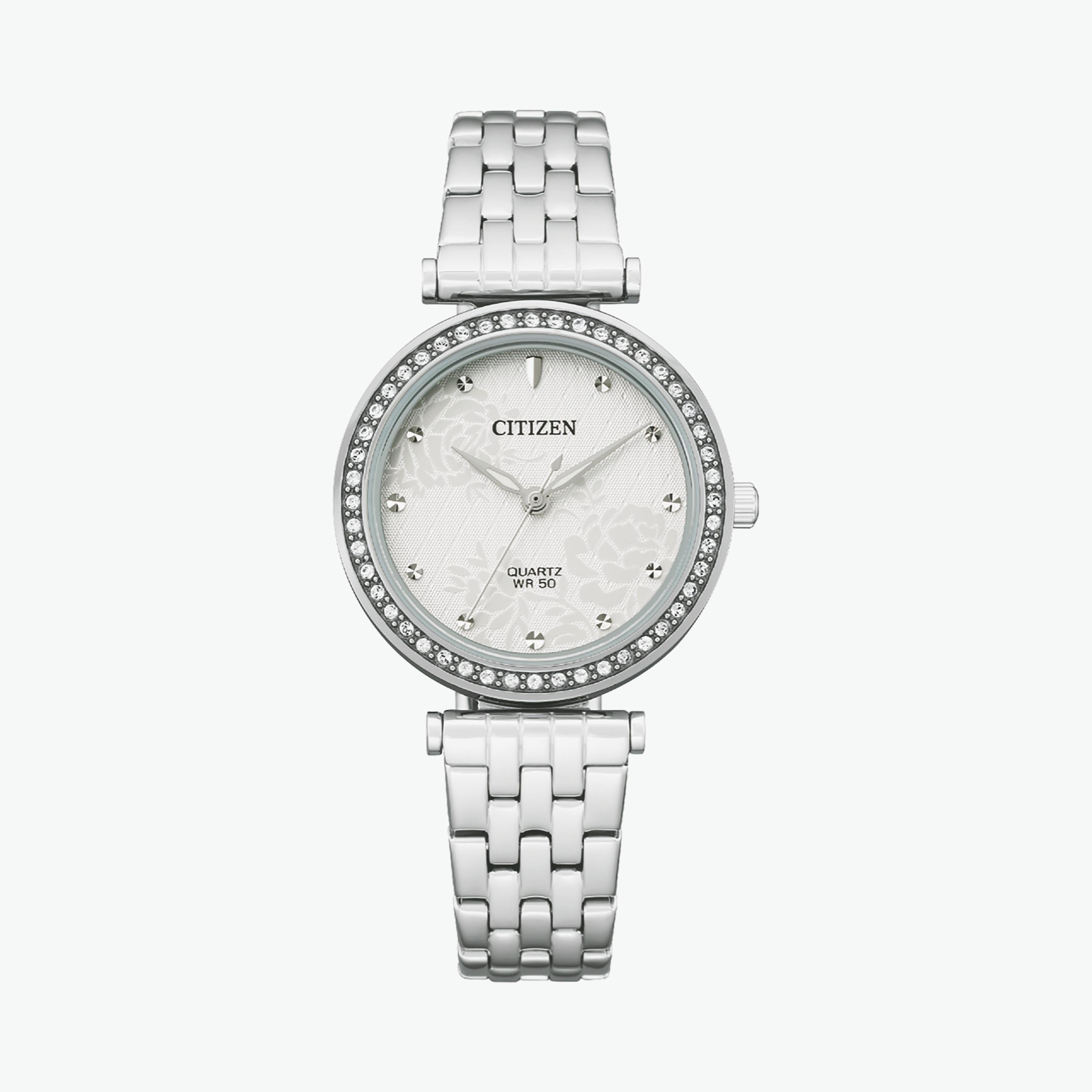 Citizen 30 MM Silver Analog Stainless Steel Strap Watch | ER0211-52A-women-watchesandjewellery-watches-image-1