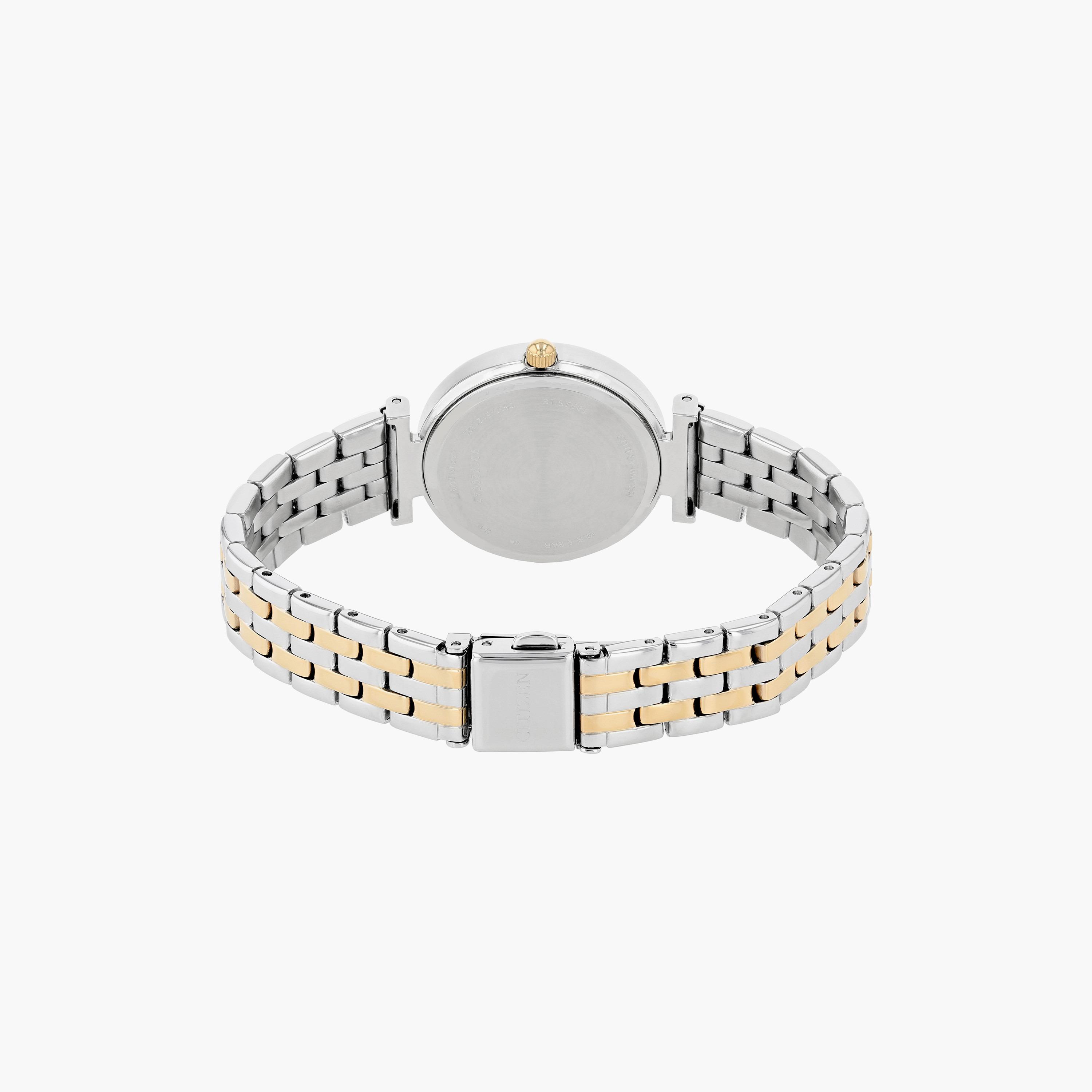 Citizen 30 MM Silver & Gold Analog Stainless Steel Strap Watch | ER0216-59D-women-watchesandjewellery-watches-image-3