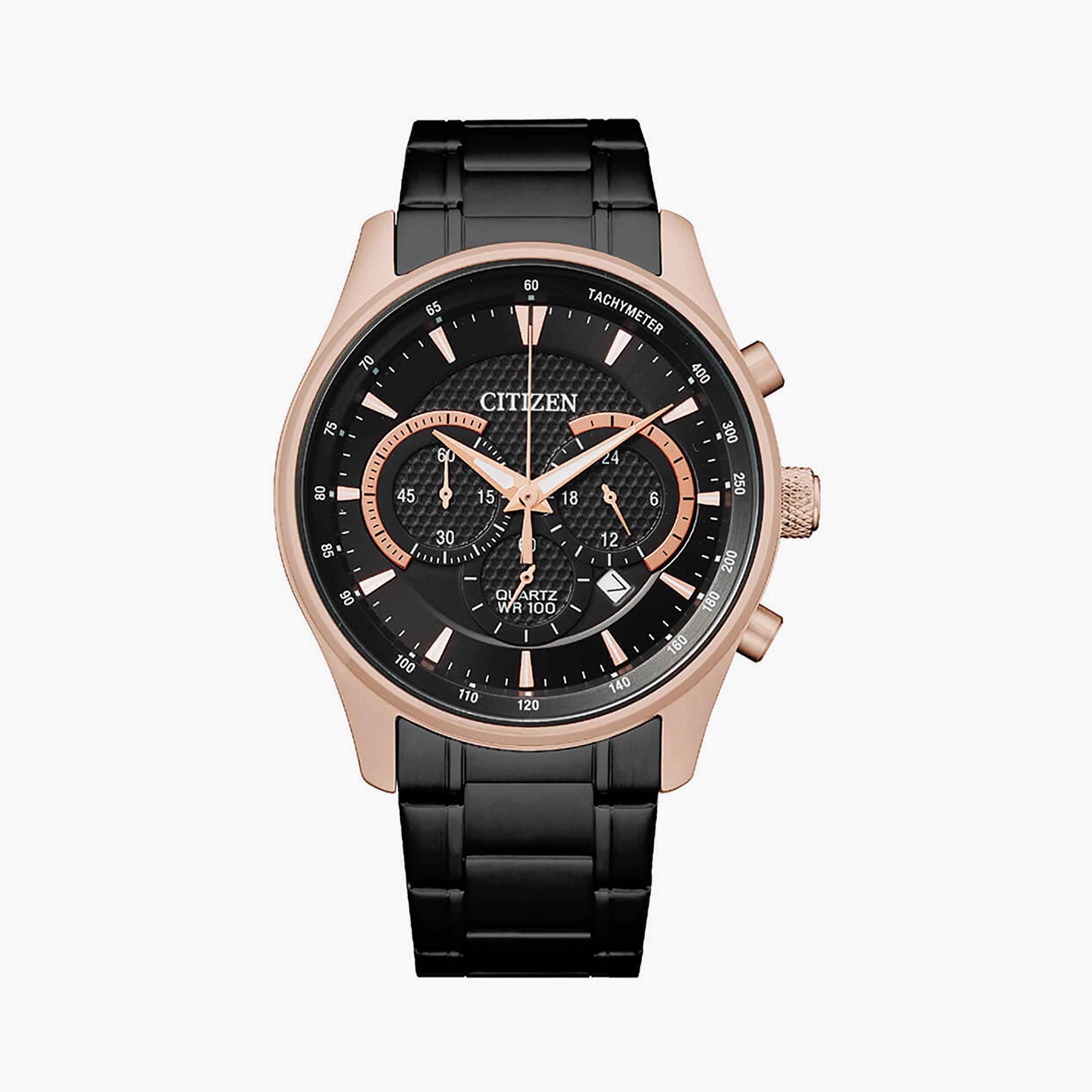 Citizen Men 42 MM Black Chronograph Stainless Steel Strap Watch | AN8196-55E-men-watchesandjewellery-watches-image-1
