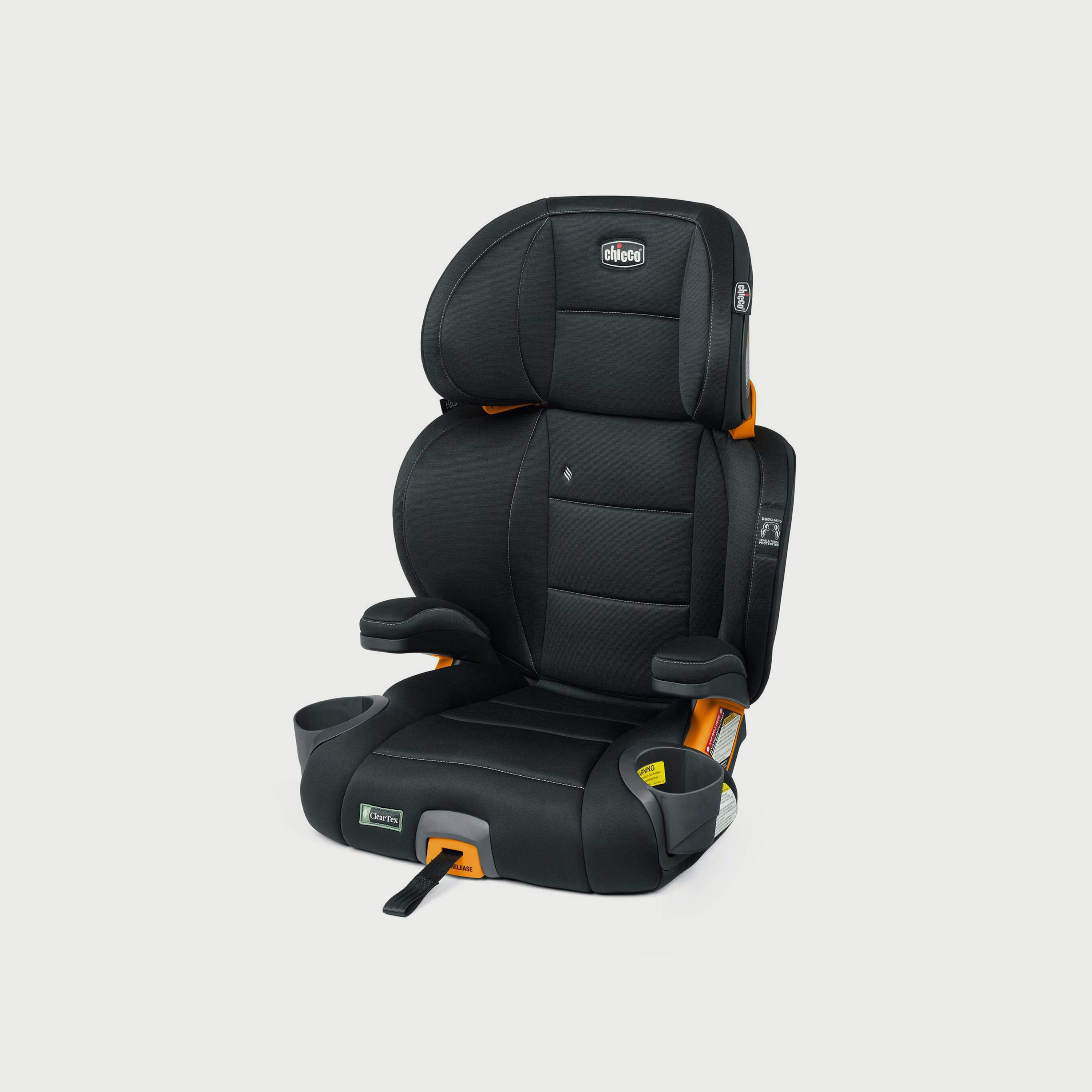 Chicco KidFit ClearTex Plus 2-in-1 Belt-Positioning Booster Car Seat, Obsidian-baby-gear-carseats-image-1