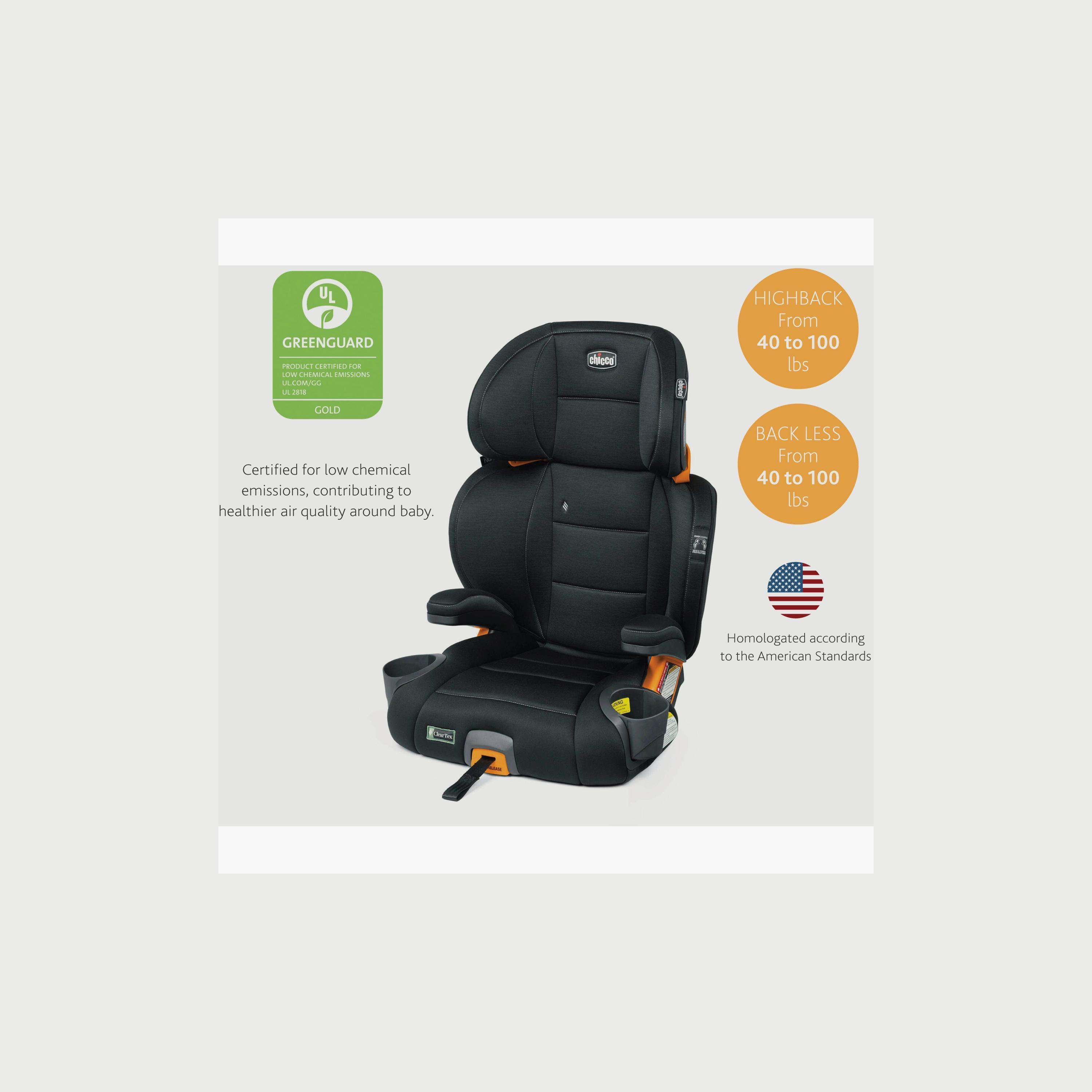 Chicco KidFit ClearTex Plus 2-in-1 Belt-Positioning Booster Car Seat, Obsidian-baby-gear-carseats-image-2