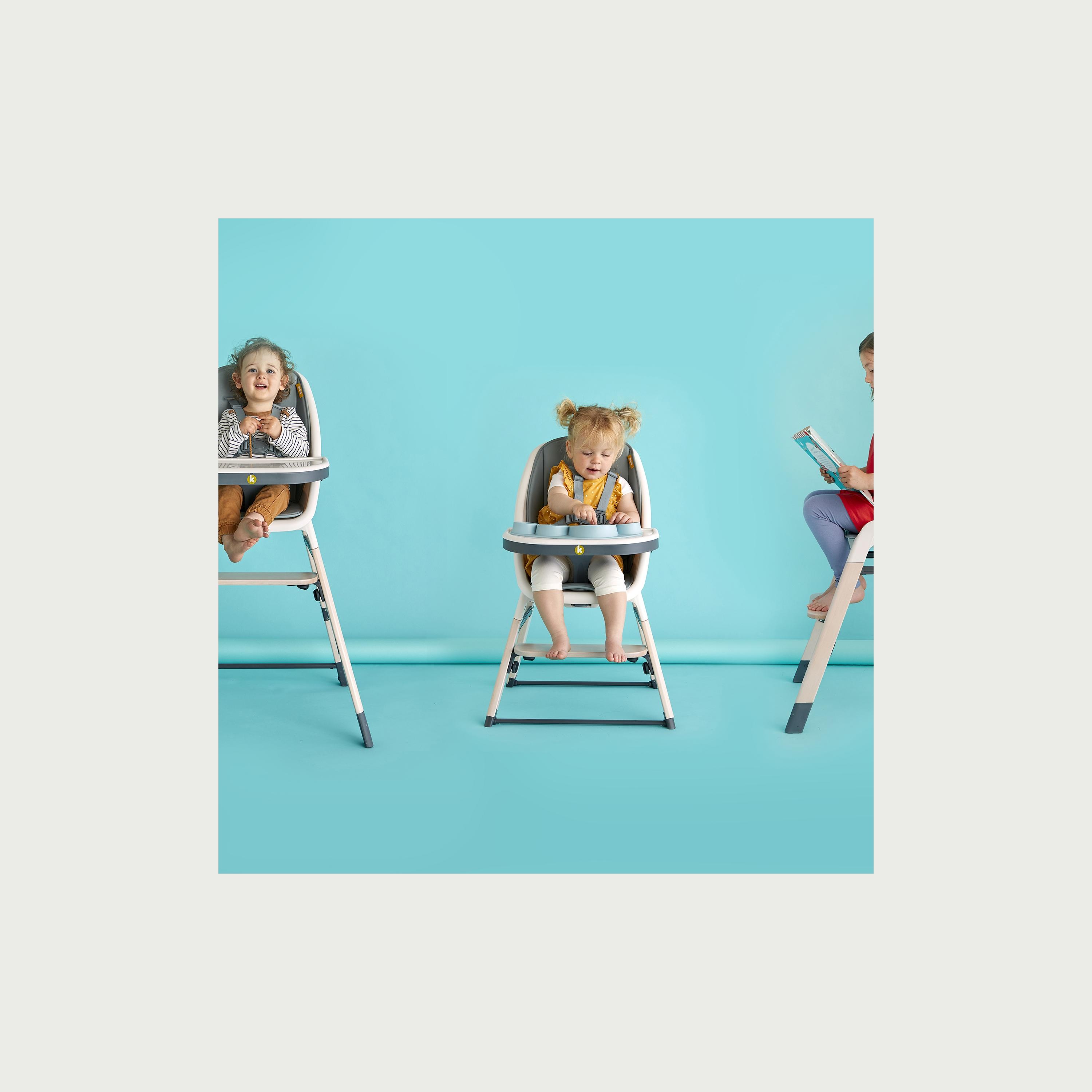Koo-di Tiny Taster 3-in-1 Wooden Highchair, Rain Cloud-baby-feeding-highchairsandboosters-image-2
