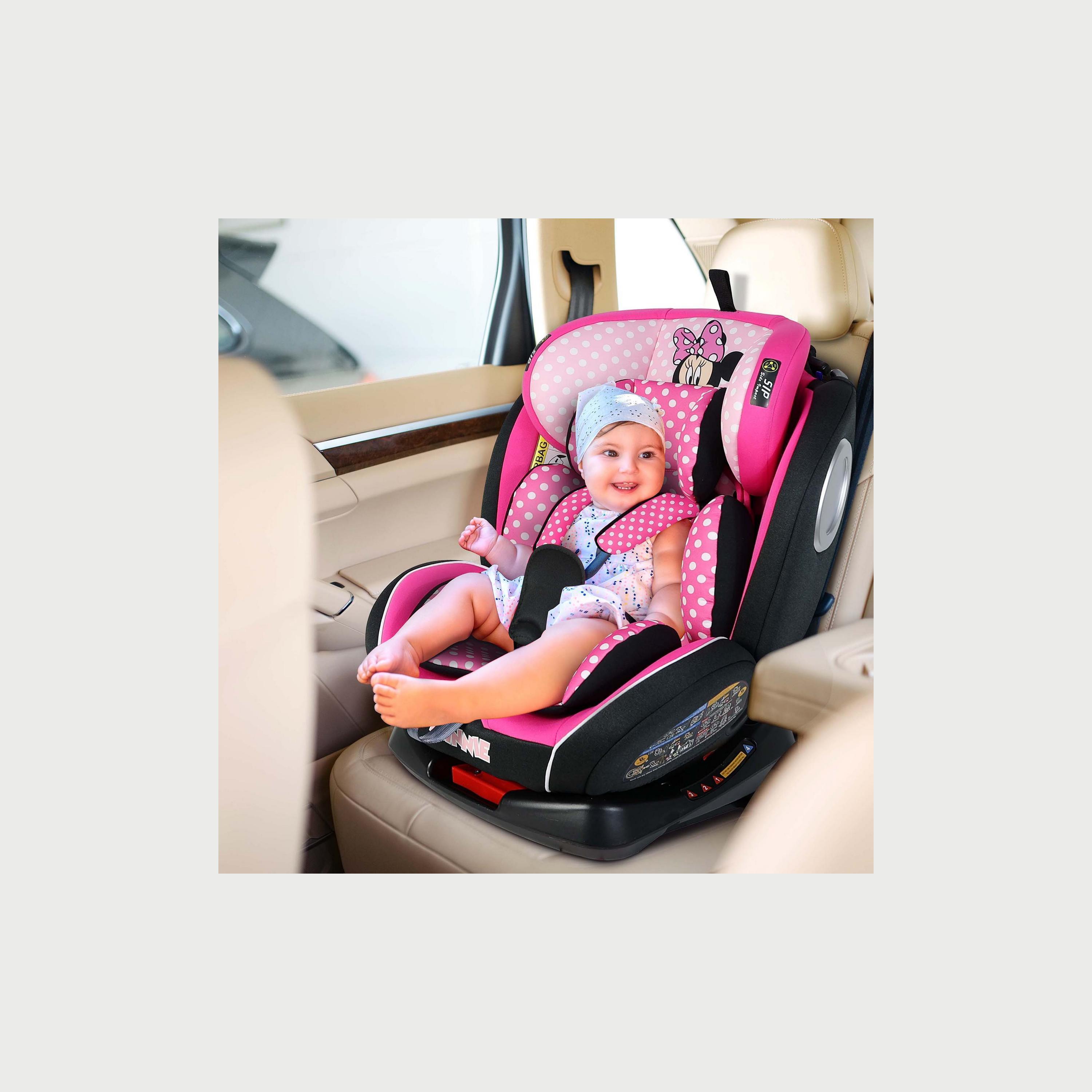 Buy Disney Minnie Mouse 4 in 1 Car Seat with 360 Degree Rotation Online Babyshop UAE