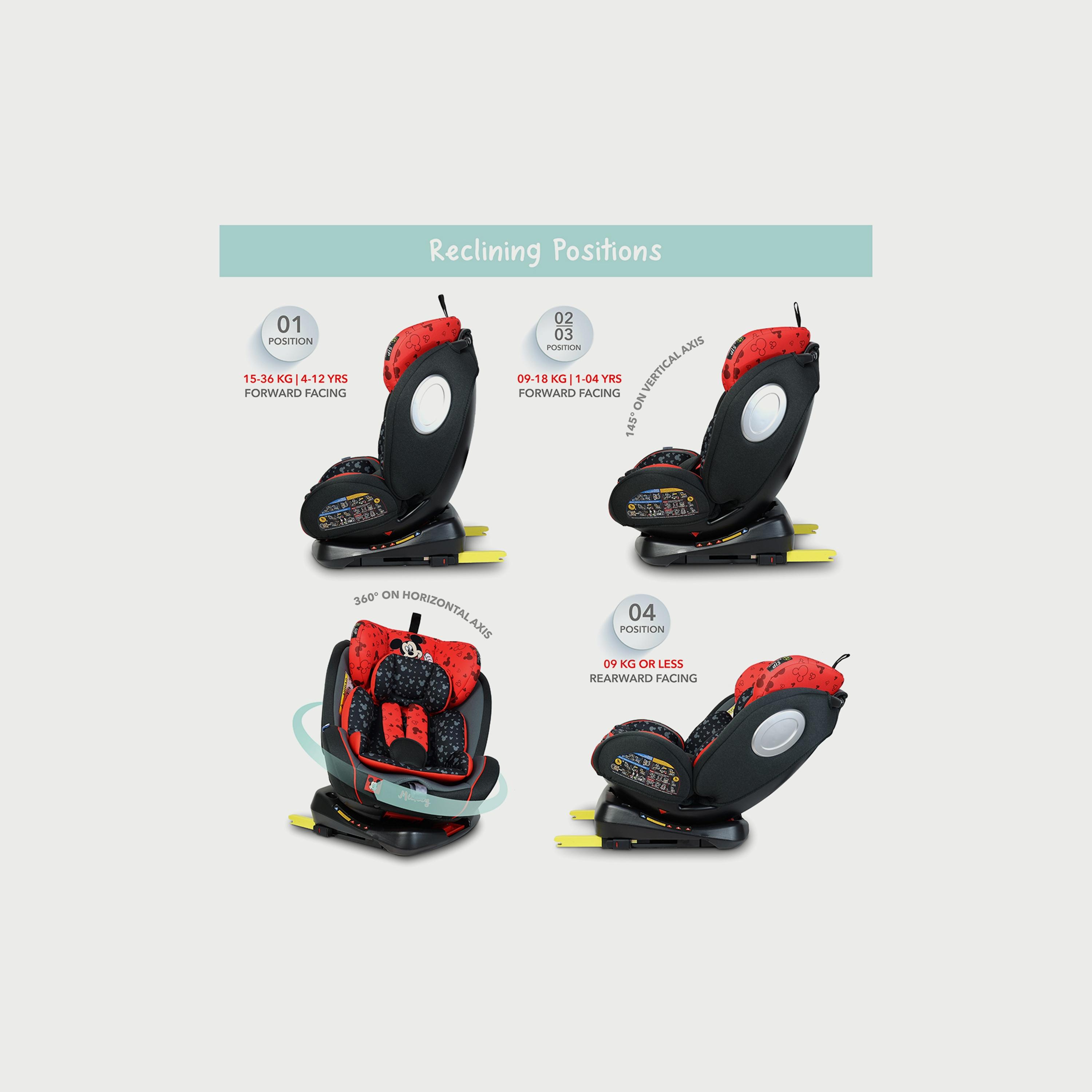 Disney Mickey Mouse 4-in-1 Car Seat with 360 Degree Rotation-baby-gear-carseats-image-3