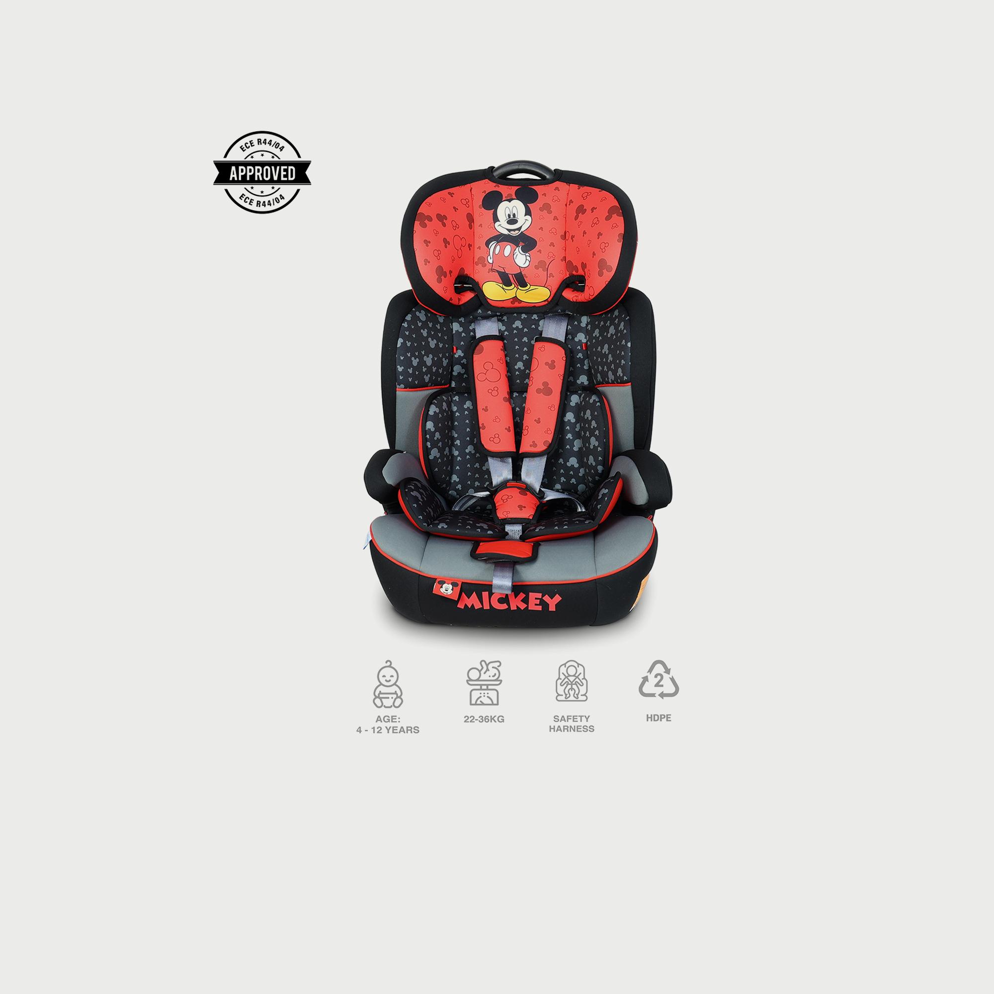 Disney Mickey Mouse Booster Seat with 9-Level Height Adjustable Headrest-baby-gear-carseats-image-2