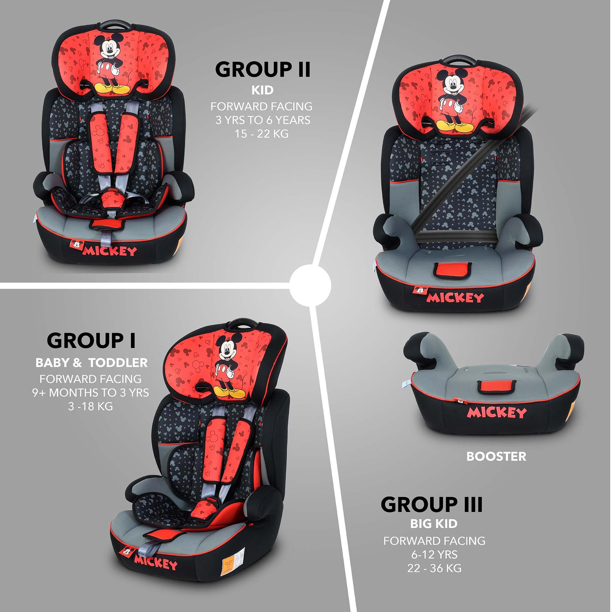 Disney Mickey Mouse Booster Seat with 9-Level Height Adjustable Headrest-baby-gear-carseats-image-5