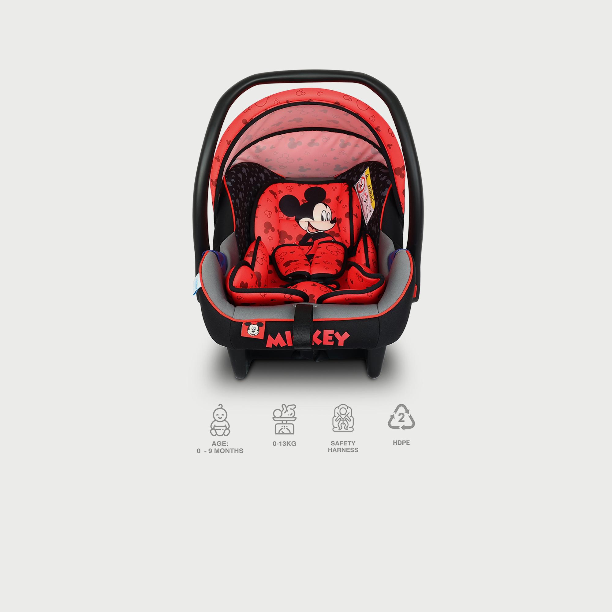 Disney Mickey Mouse Car Seat and Carrier with 3-Point Harness System-baby-gear-carseats-image-2