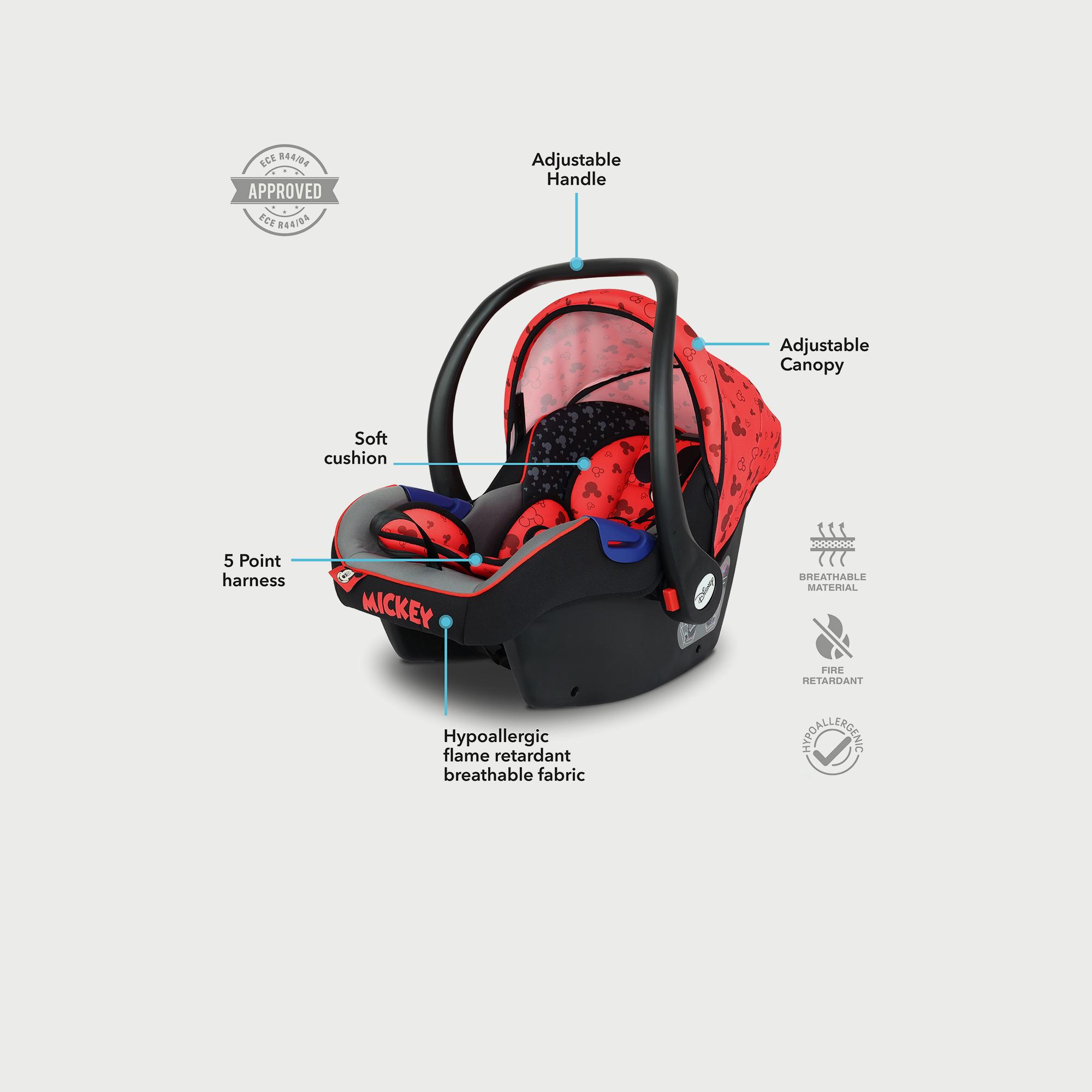 Disney Mickey Mouse Car Seat and Carrier with 3-Point Harness System-baby-gear-carseats-image-3