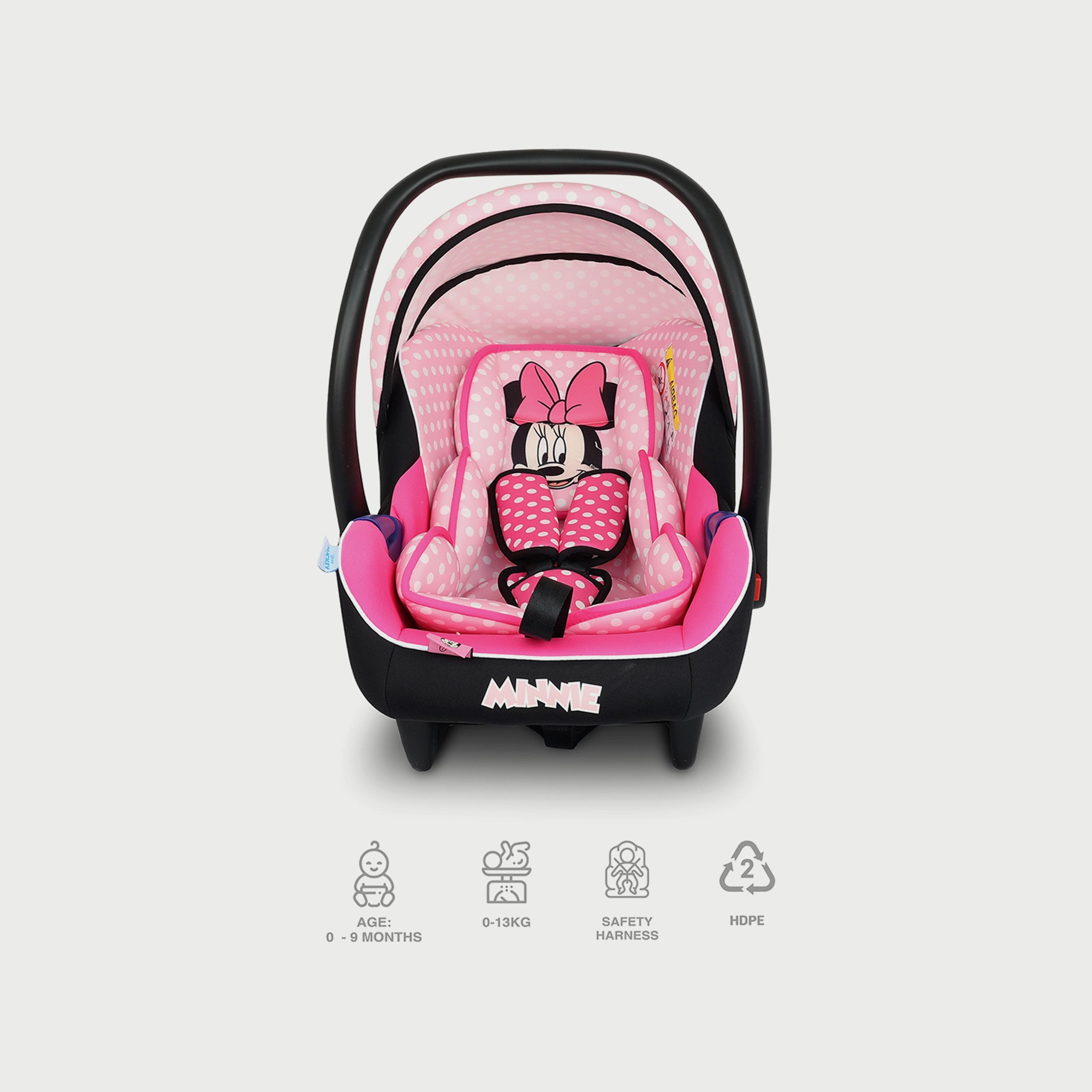 Disney Minnie Mouse Car Seat and Carrier with Adjustable Canopy & Handle-baby-gear-carseats-image-2