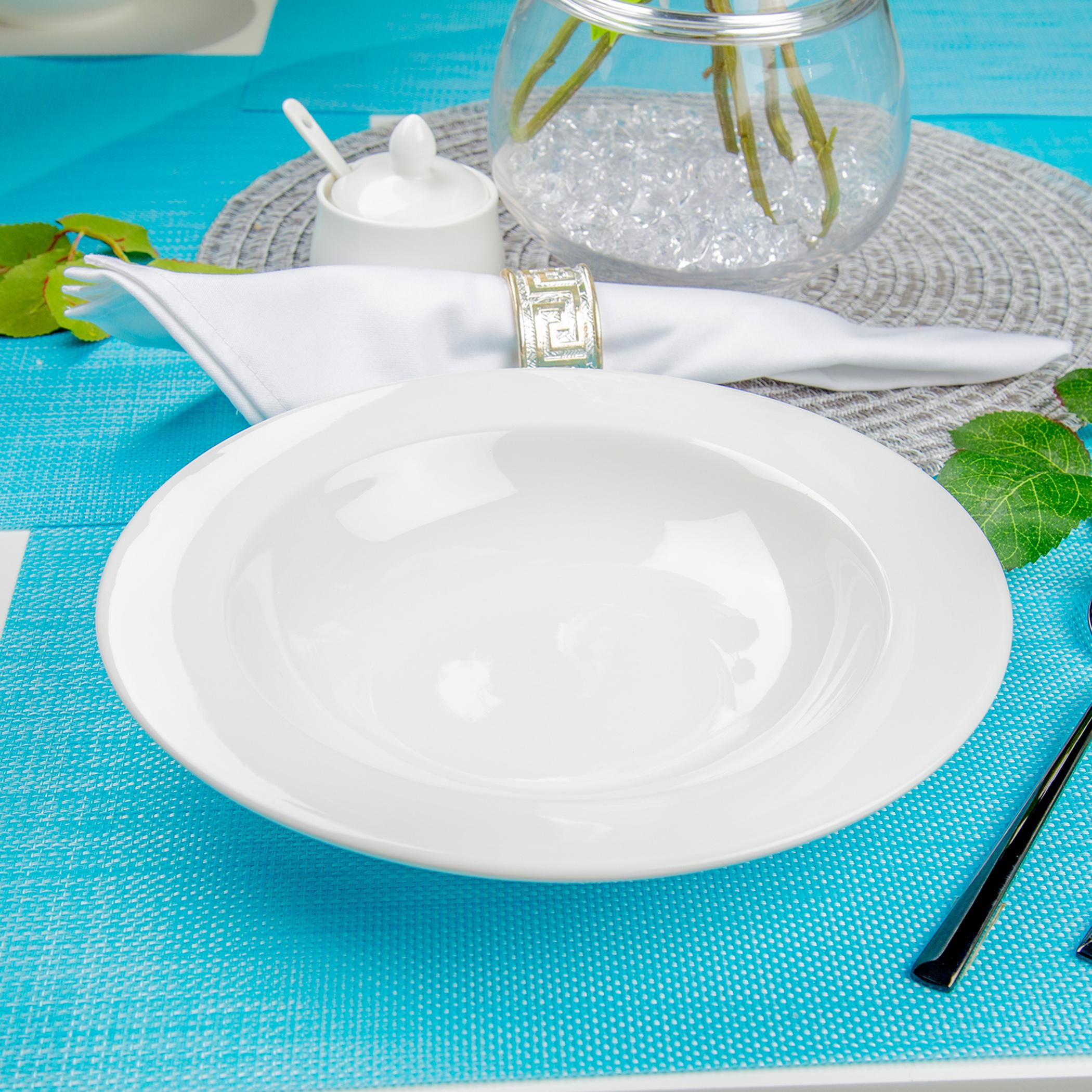 صحن معكرونة وشوربة مستدير خزف من كلايتان - 25 سم-hbxdecorandfurnishings-tabletop-crockery-image-1