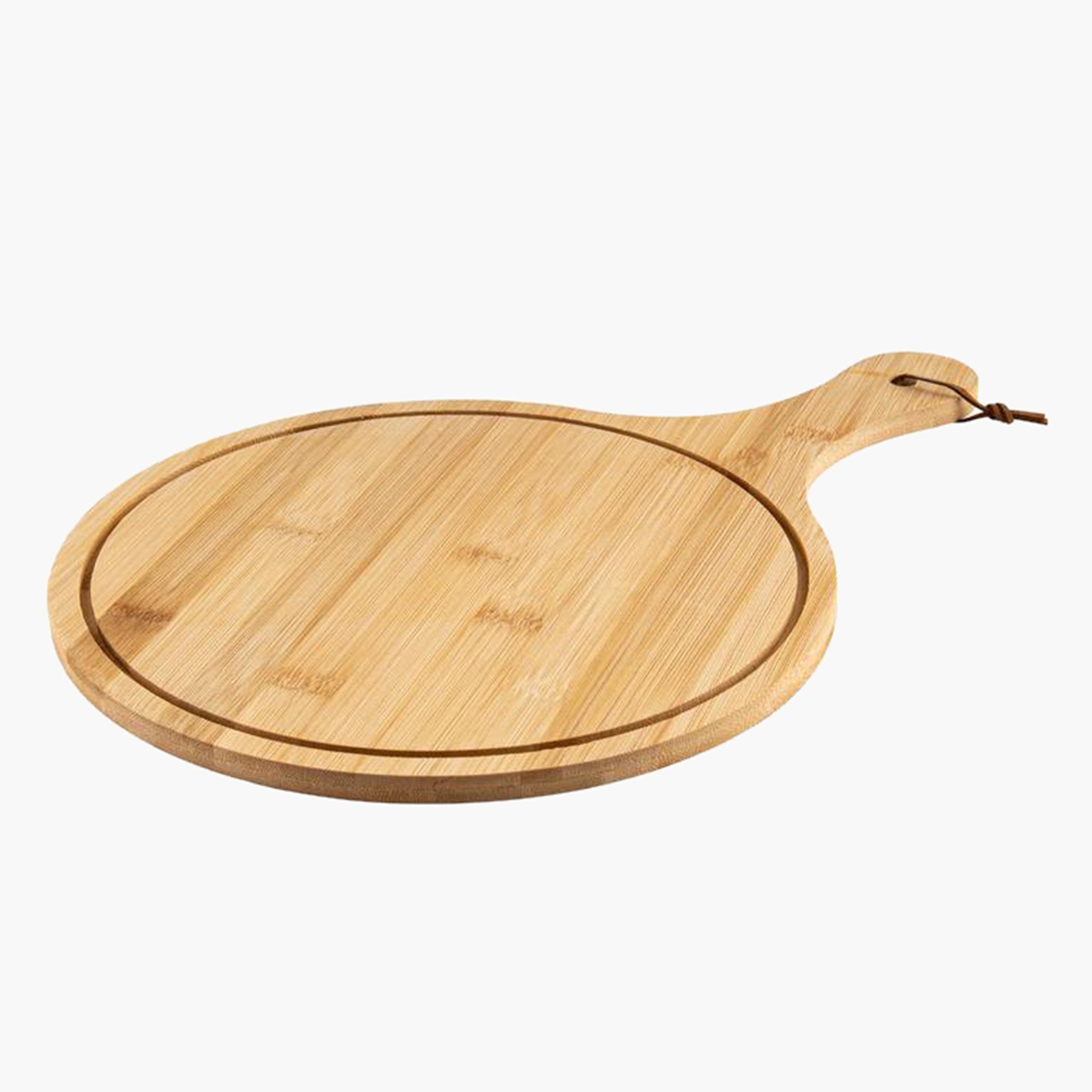 صحن بيتزا خشبي مستدير من فييستا - 24x26 سم-hbxdecorandfurnishings-tabletop-crockery-image-3