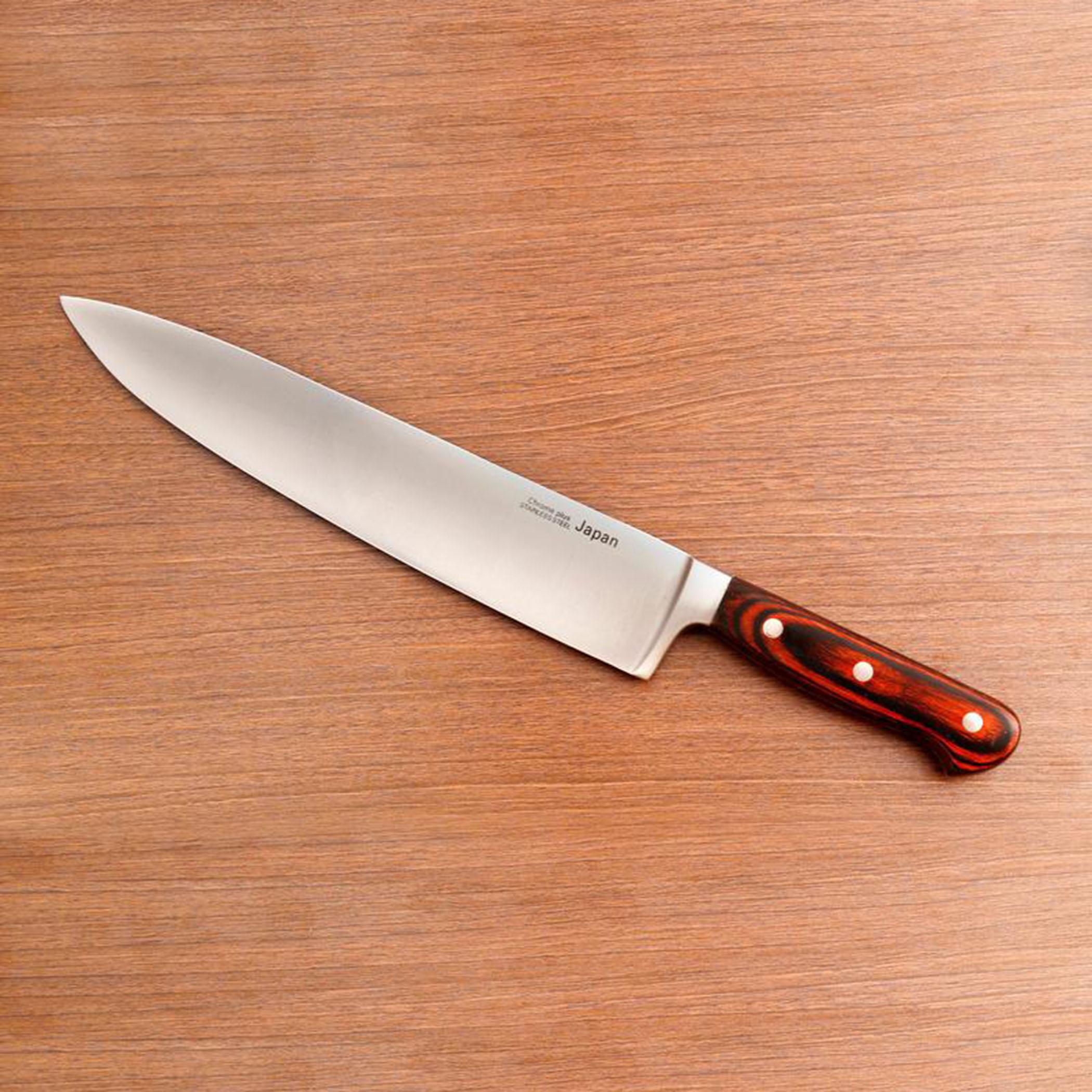 Chrome Plus Stainless Steel Wooden Chef Knife - 28 cm-hbxhomeware-kitchenware-knivesandscissors-image-1