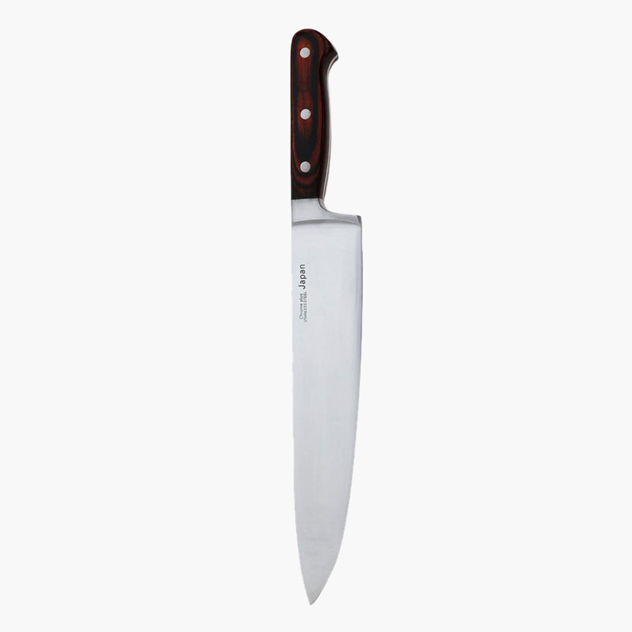 Chrome Plus Stainless Steel Wooden Chef Knife - 28 cm-hbxhomeware-kitchenware-knivesandscissors-image-2