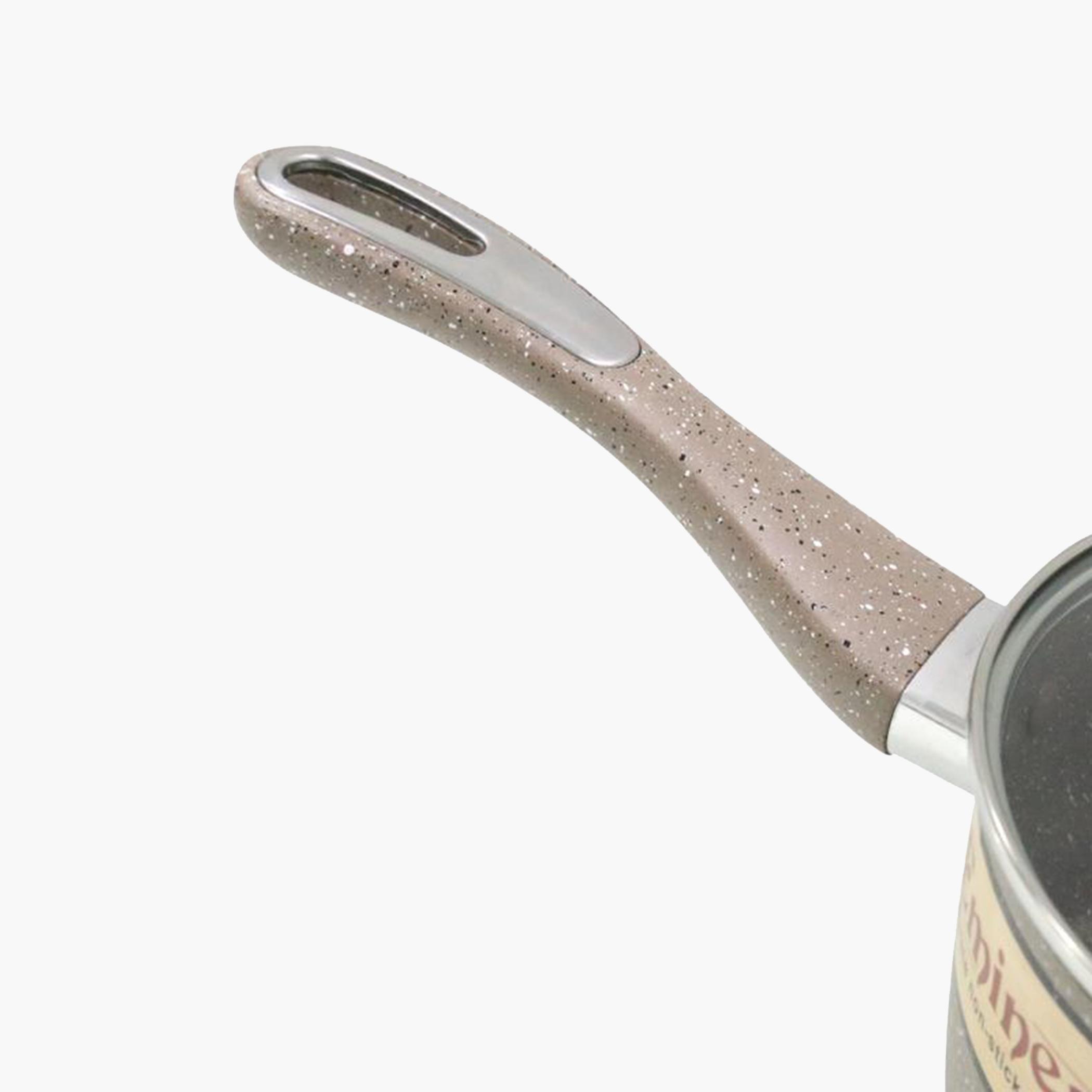 مقلاة بقاعدة حثية من الفولاذ الكربوني مع غطاء زجاجي  من إيميننت- 26x8 سم-hbxkitchen-cookware-image-3