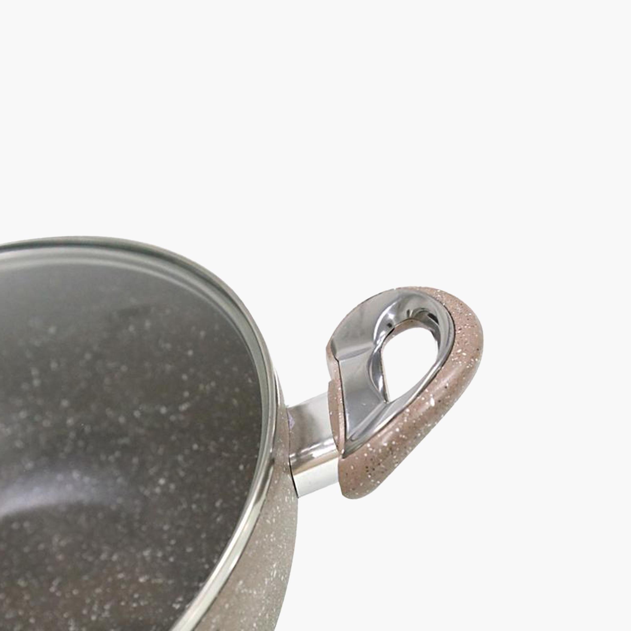 Eminent Carbon Steel Forged Wok with Long Handles and Glass Lid - 28x8.5 cm-hbxhomeware-kitchenware-potsandpans-image-3