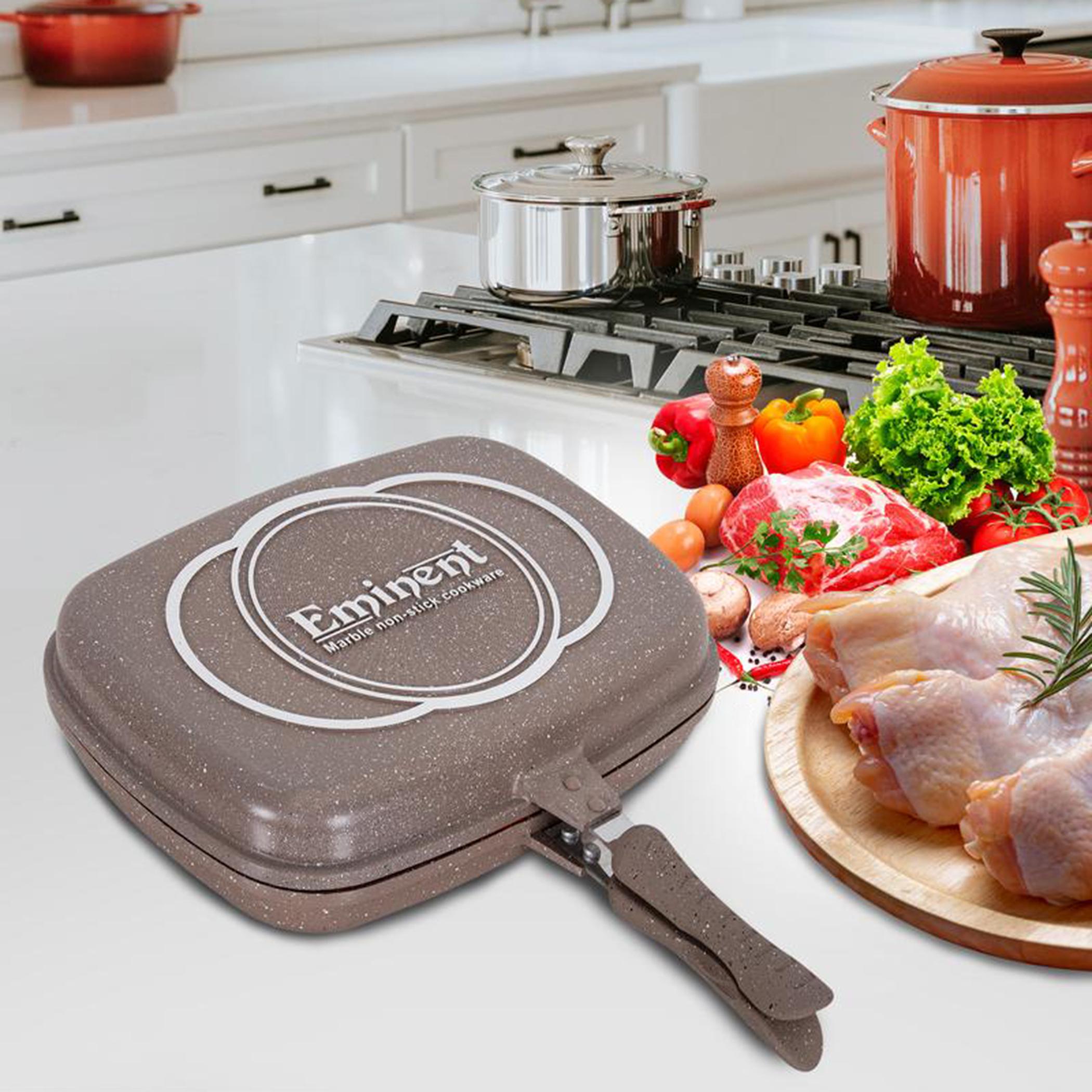 مقلاة شواء مزدوجة من الفولاذ الكربوني من إيميننت - 36 سم-hbxkitchen-cookware-image-1