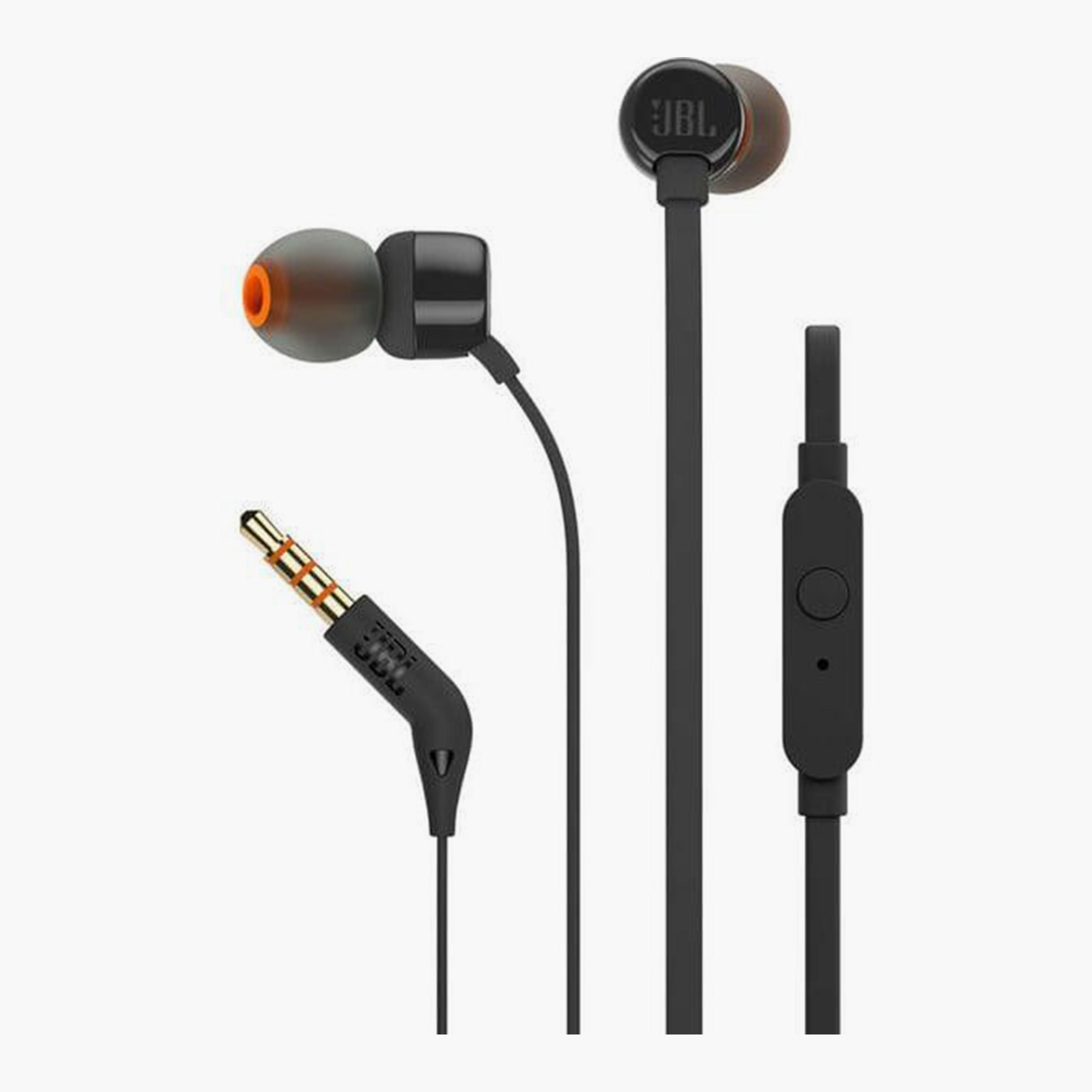 JBL In-Ear Wired Headphone Black | JBLT110BLK-electronics-headphonesandearphones-image-2