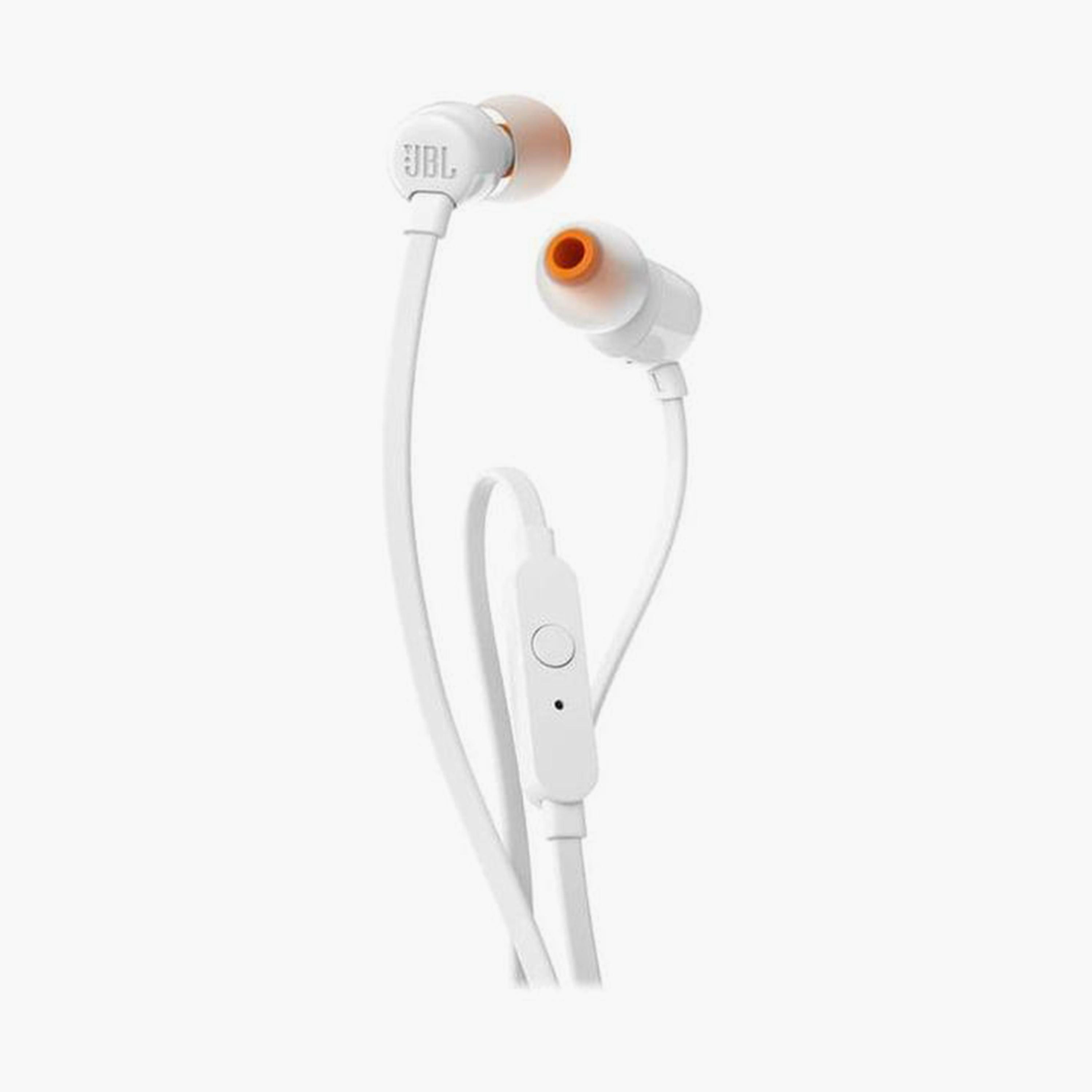 JBL In-Ear Wired Headphone White | JBLT110WHT-electronics-headphonesandearphones-image-1