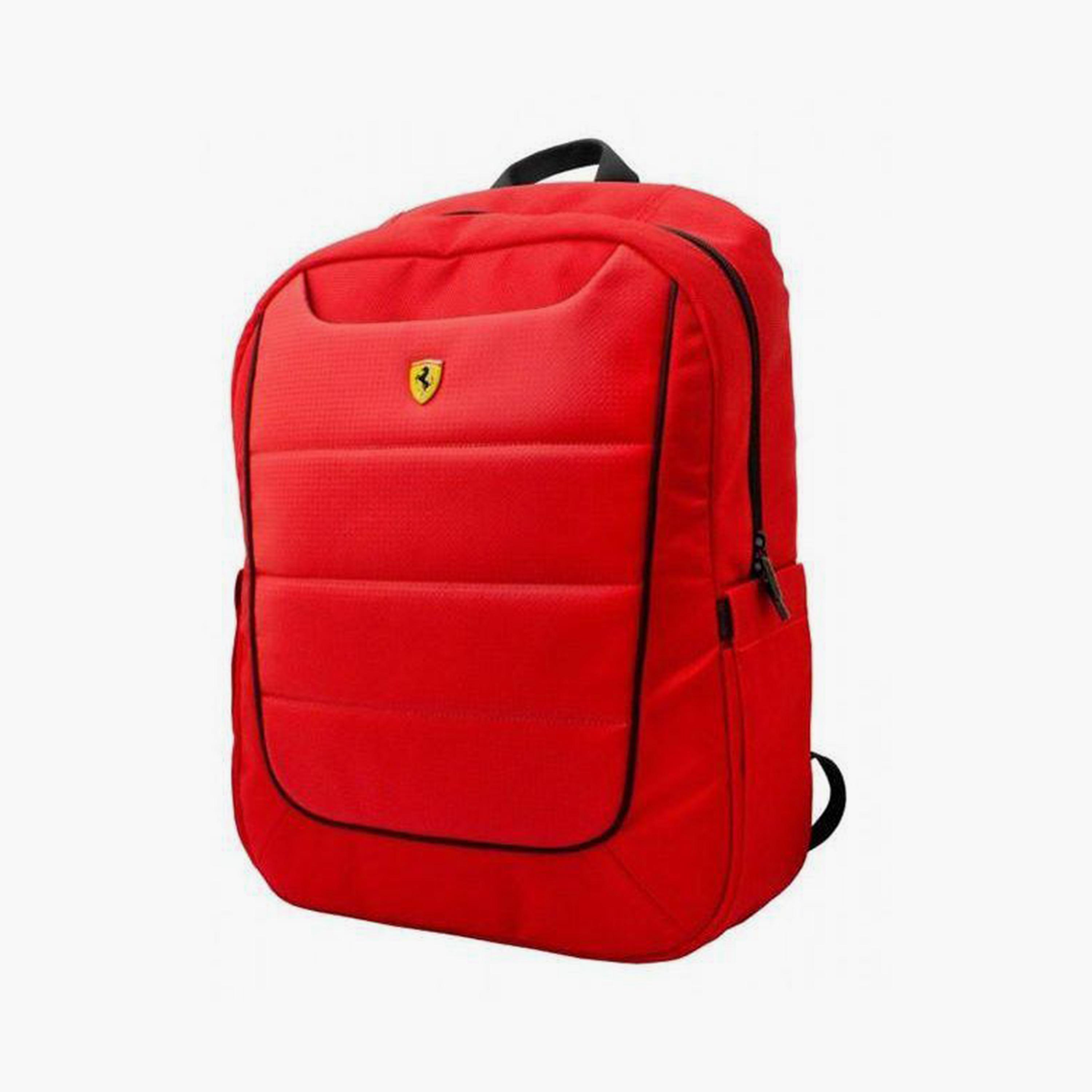 Buy Men s Ferrari Scuderia 15.5 Inch Backpack Red FESRBBPSIC15RE Online Centrepoint UAE