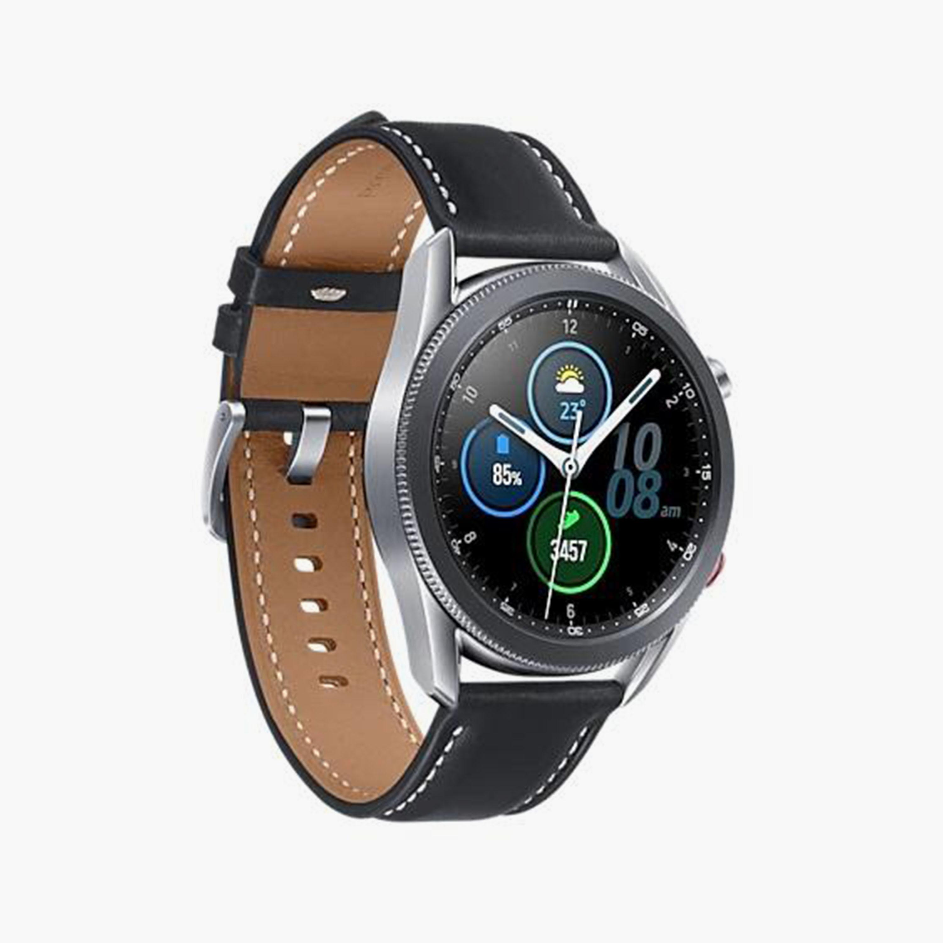 سامسونج جالاكسي واتش 3 ذو إل تي إي مع 45 ملم بلون فضي | SMR845FZSAXSG-electronics-smartwatches-image-2
