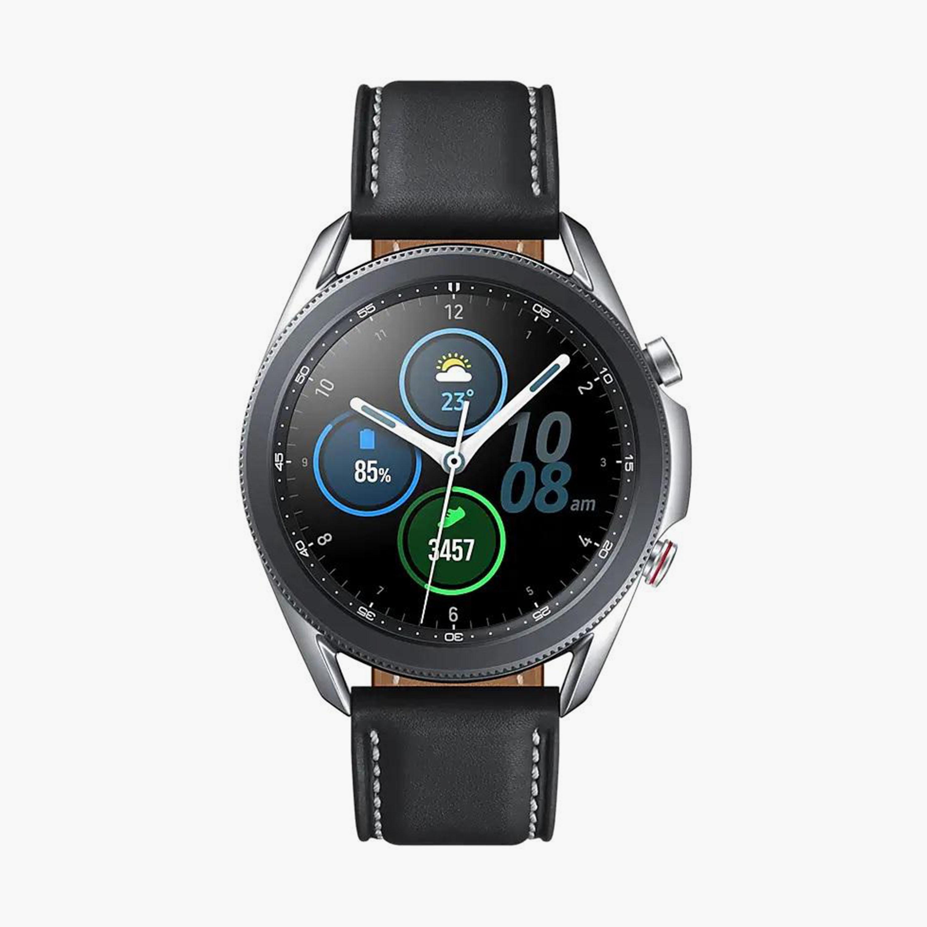 سامسونج جالاكسي واتش 3 ذو إل تي إي مع 45 ملم بلون فضي | SMR845FZSAXSG-electronics-smartwatches-image-3