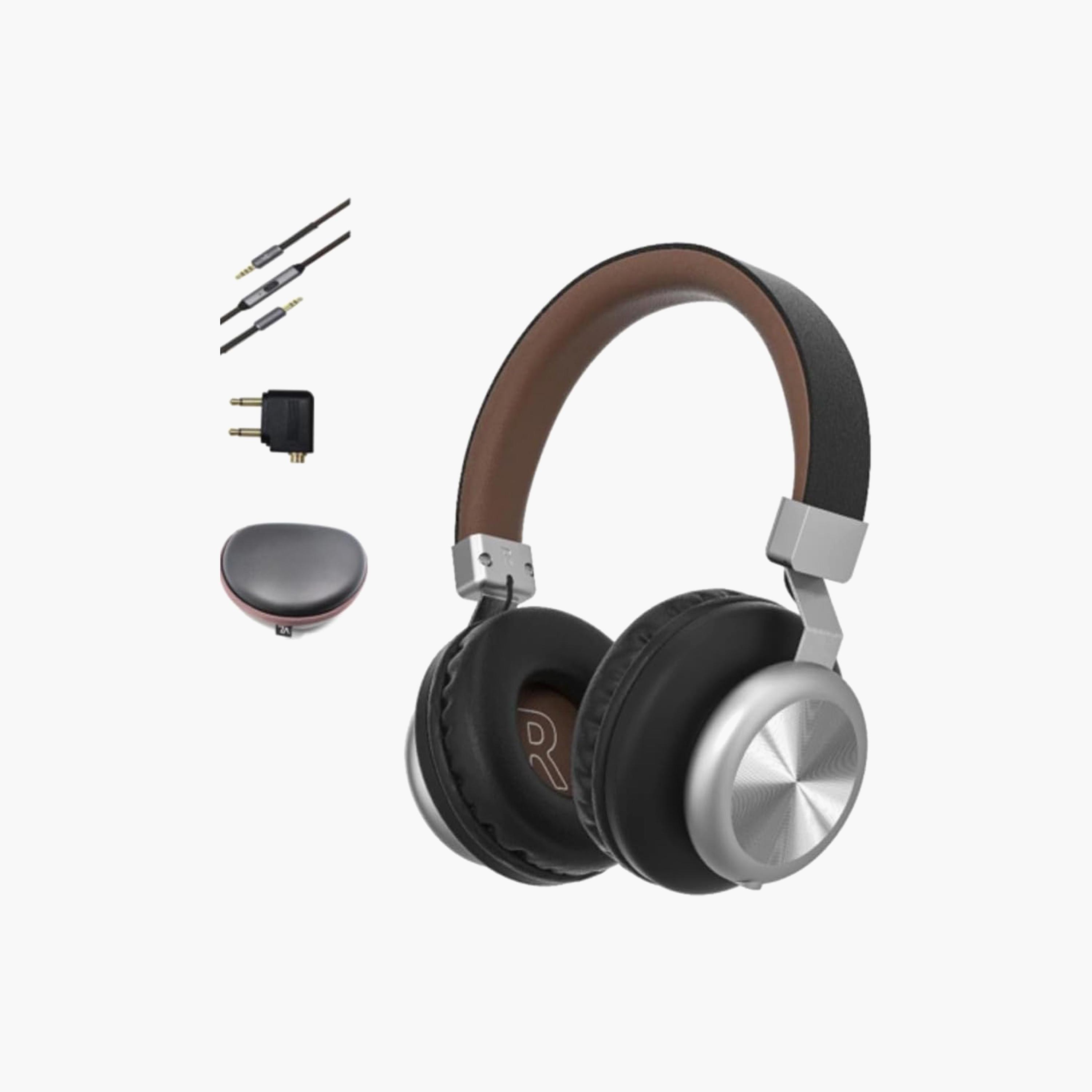 Voz Pro Audio Bluetooth Headphone HS9 Black with Brown-electronics-headphonesandearphones-image-2