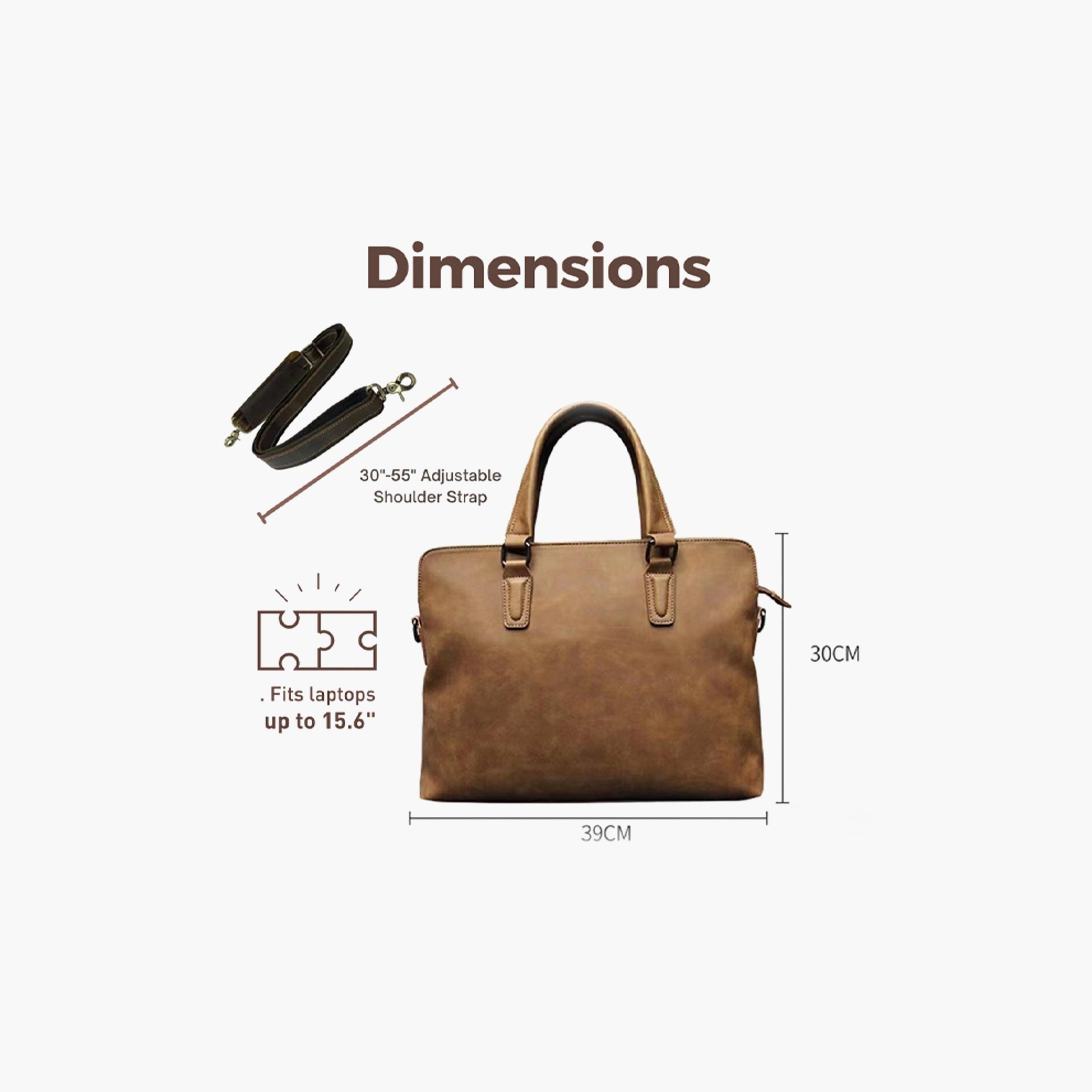 Trands Leather Laptop Bag Brown 14inch-electronics-accessories-computeraccesories-image-2