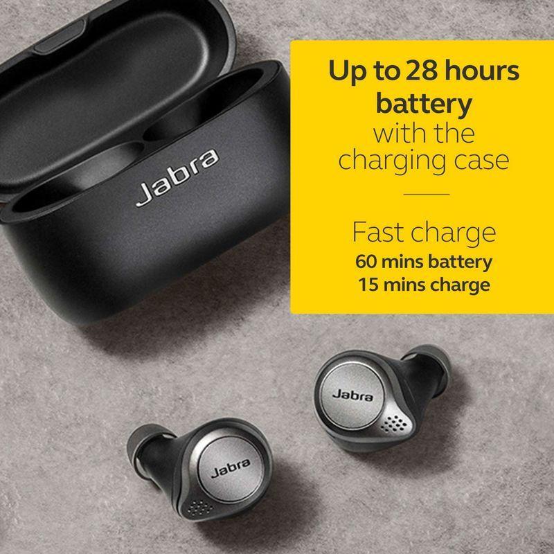 سماعات أذن لاسلكية لإلغاء الضوضاء داخل الأذن Jabra Elite 85T مع ميكروفون أسود-electronics-headphonesandearphones-image-5