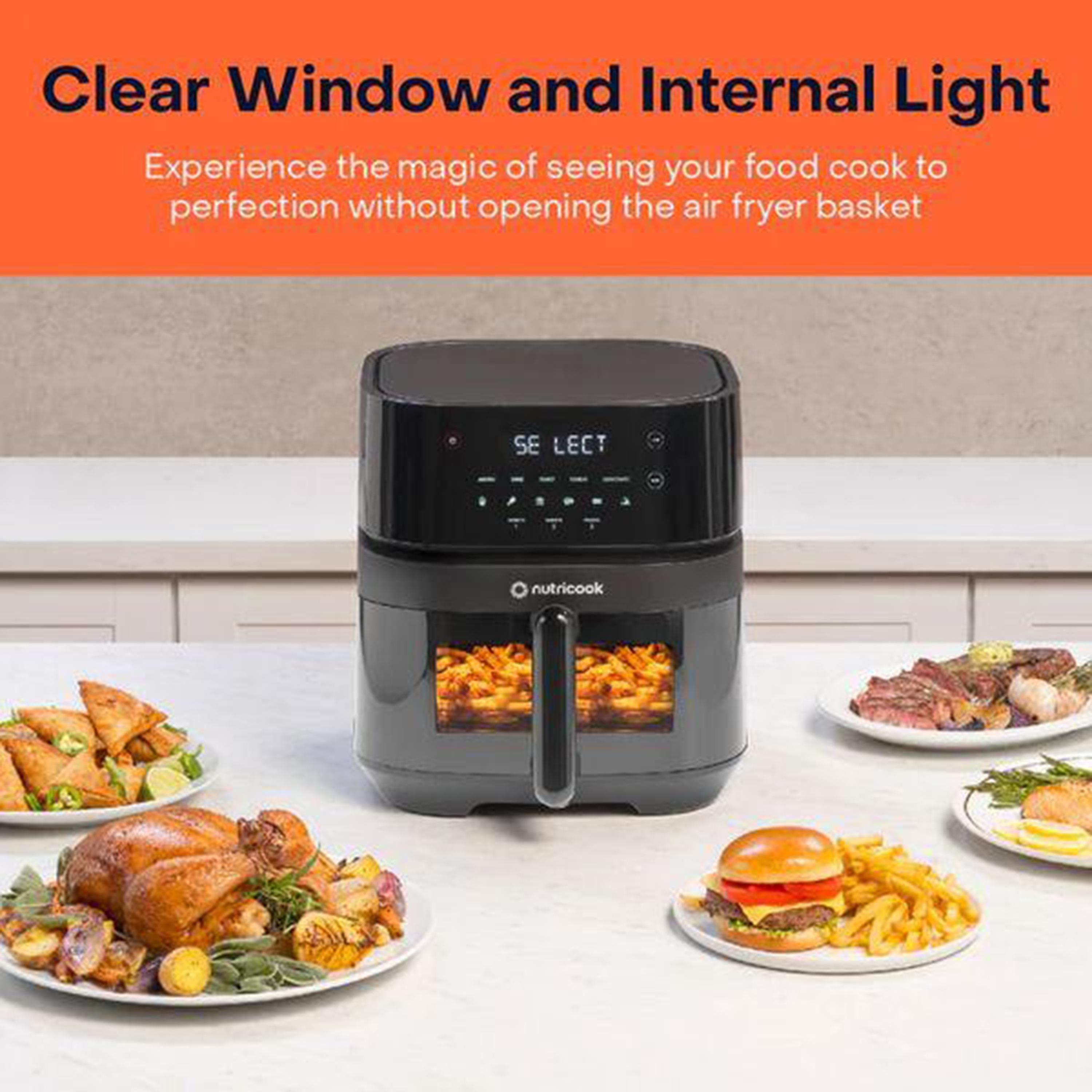 مقلاة هوائية من نيوتري كوك سعة 5.7 لتر باللون الأسود | NC-AF357V-household-appliances-kitchenappliances-foodprocessors-image-2