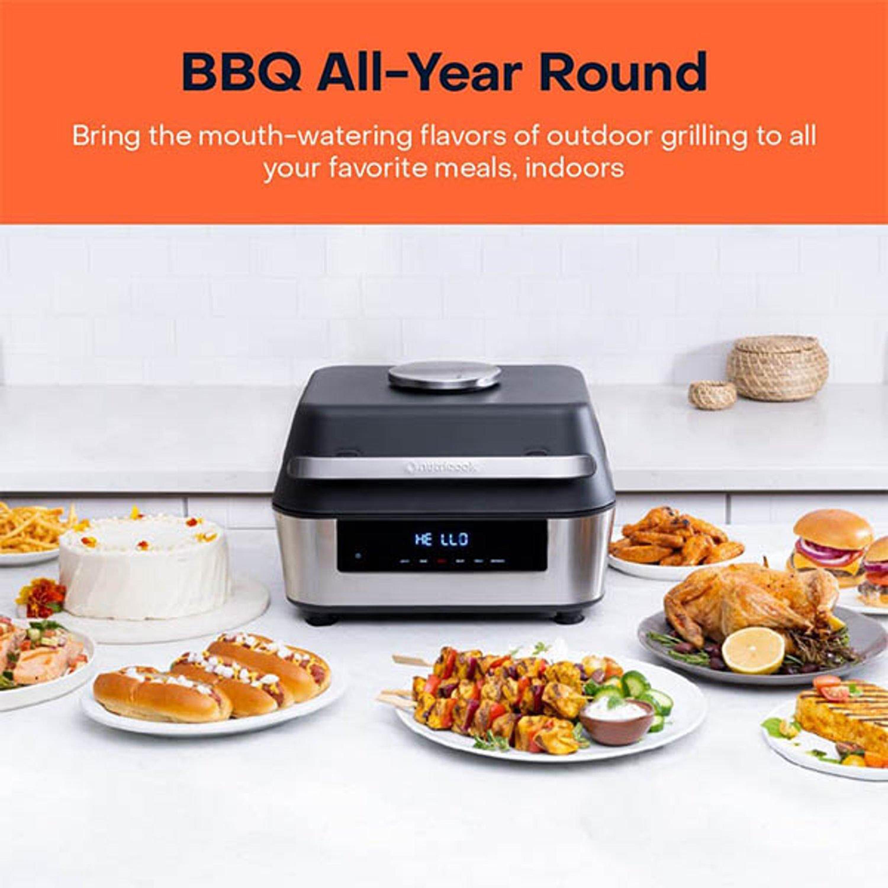 شواية۔مقلاة هوائية داخلية ذكية من نوتريكوك بلون فضي | NC-AFG960-household-appliances-kitchenappliances-foodprocessors-image-2