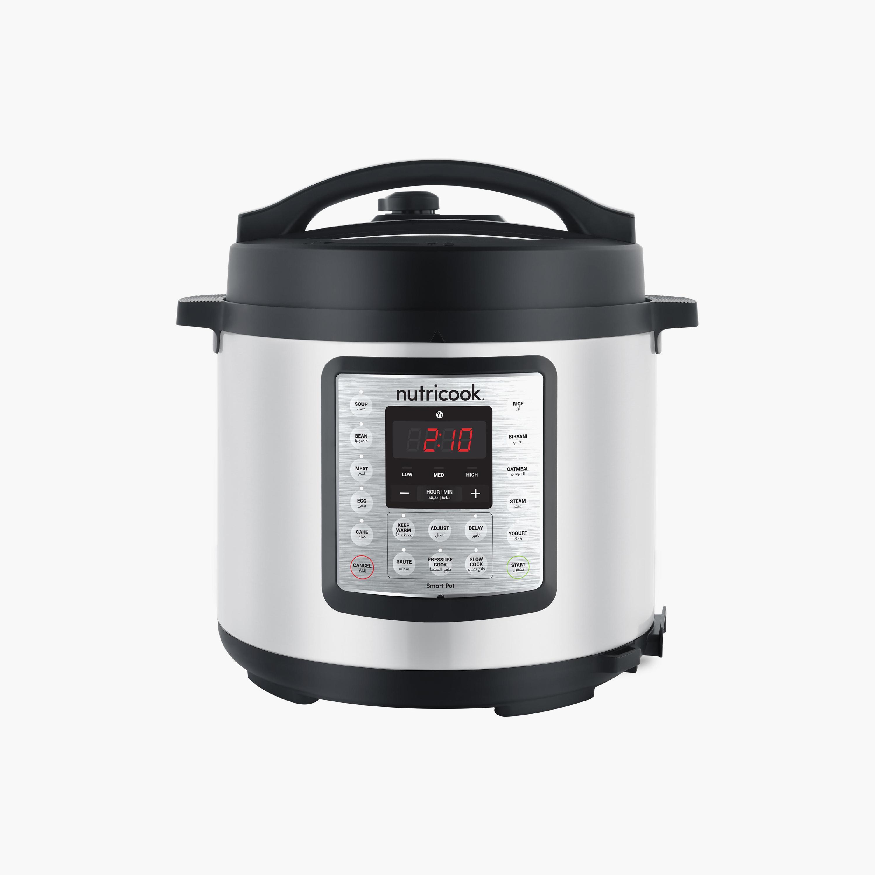 Nutricook Smart Pot Eko 1000 Watts Electric Pressure Cooker 6 Liters Steel & Black | NC-SPEK6-PROMO_EMAX_AE_ENBD_131026-image-1
