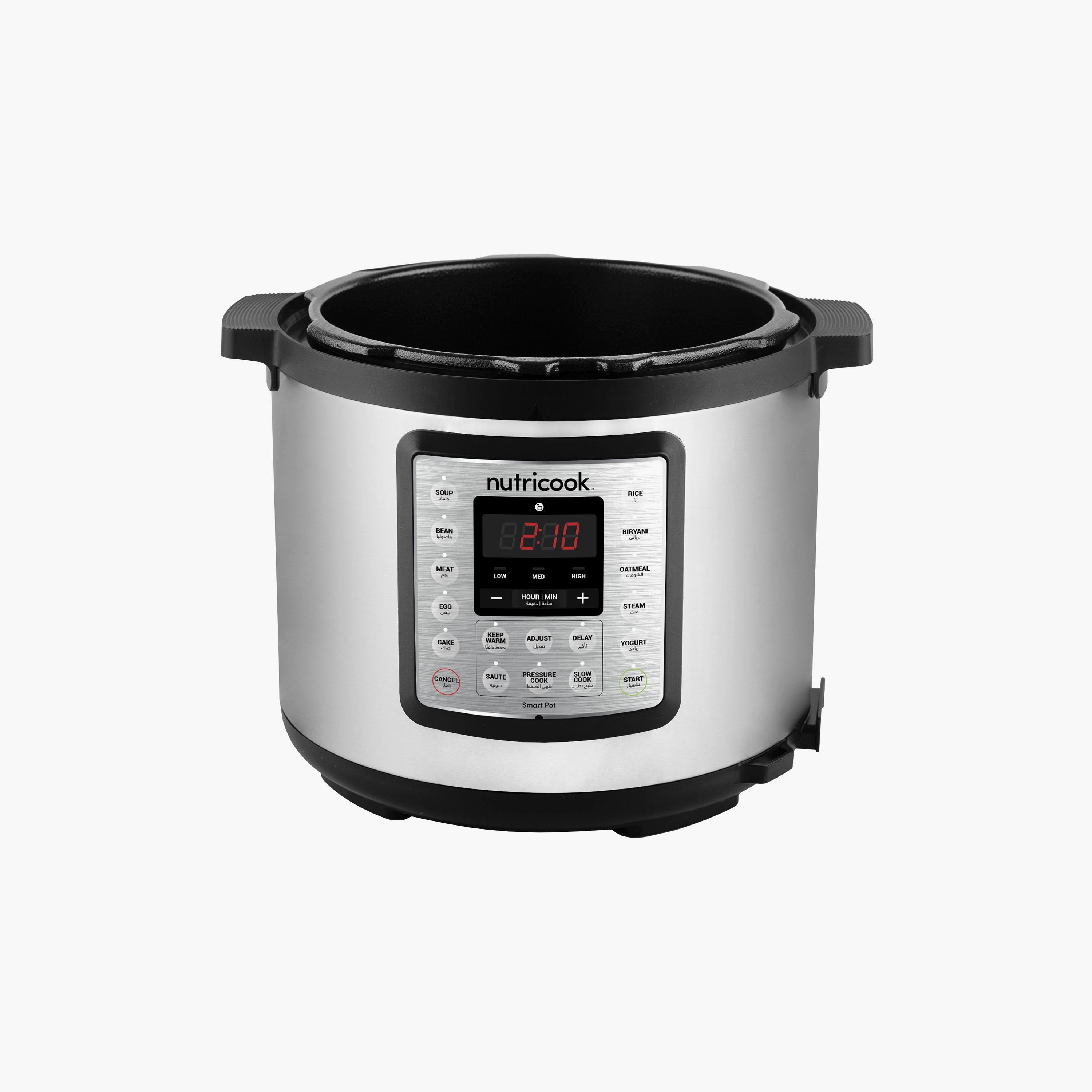Nutricook Smart Pot Eko 1000 Watts Electric Pressure Cooker 6 Liters Steel & Black | NC-SPEK6-PROMO_EMAX_AE_ENBD_131026-image-2