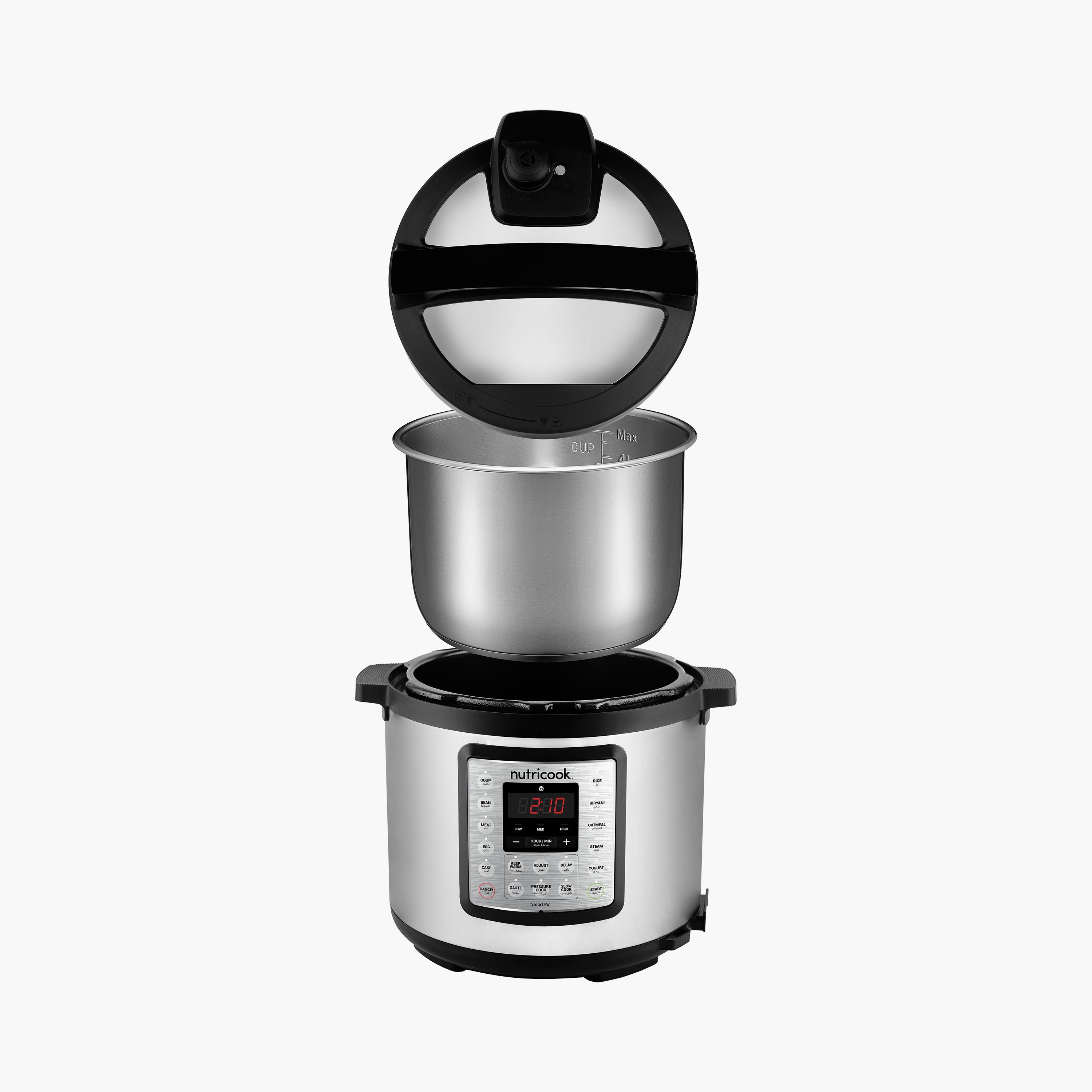 Nutricook Smart Pot Eko 1000 Watts Electric Pressure Cooker 6 Liters Steel & Black | NC-SPEK6-PROMO_EMAX_AE_ENBD_131026-image-3