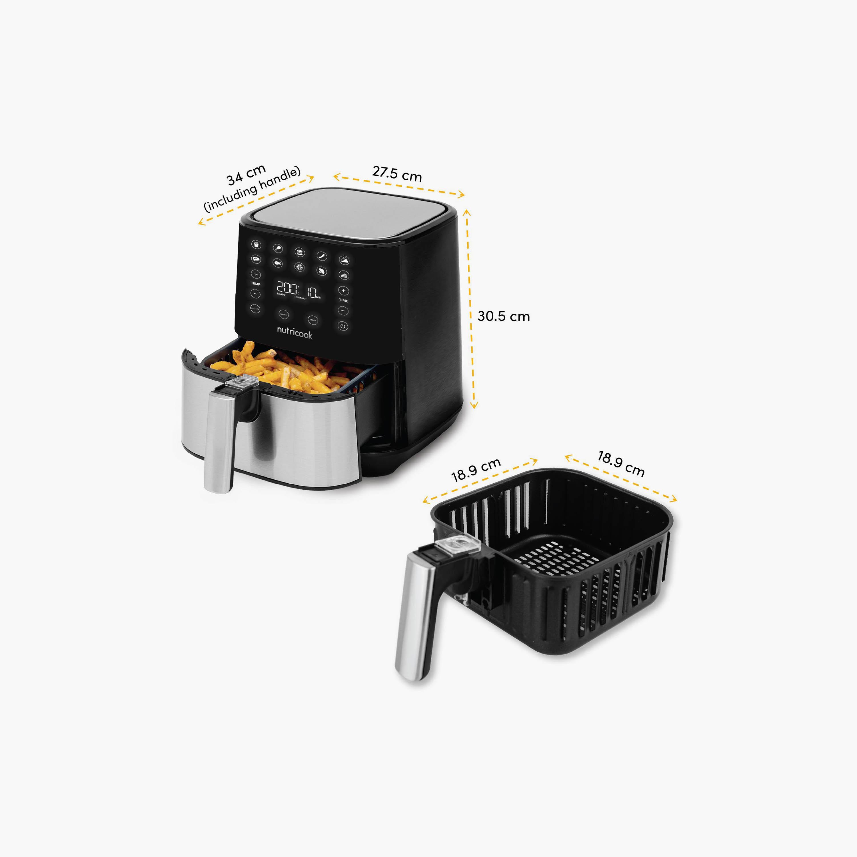 قلاية هوائية من نوتريكوك 2 مع 1500 واط و3.6 لتر بلون أسود | NC-AF204-household-appliances-kitchenappliances-foodprocessors-image-4