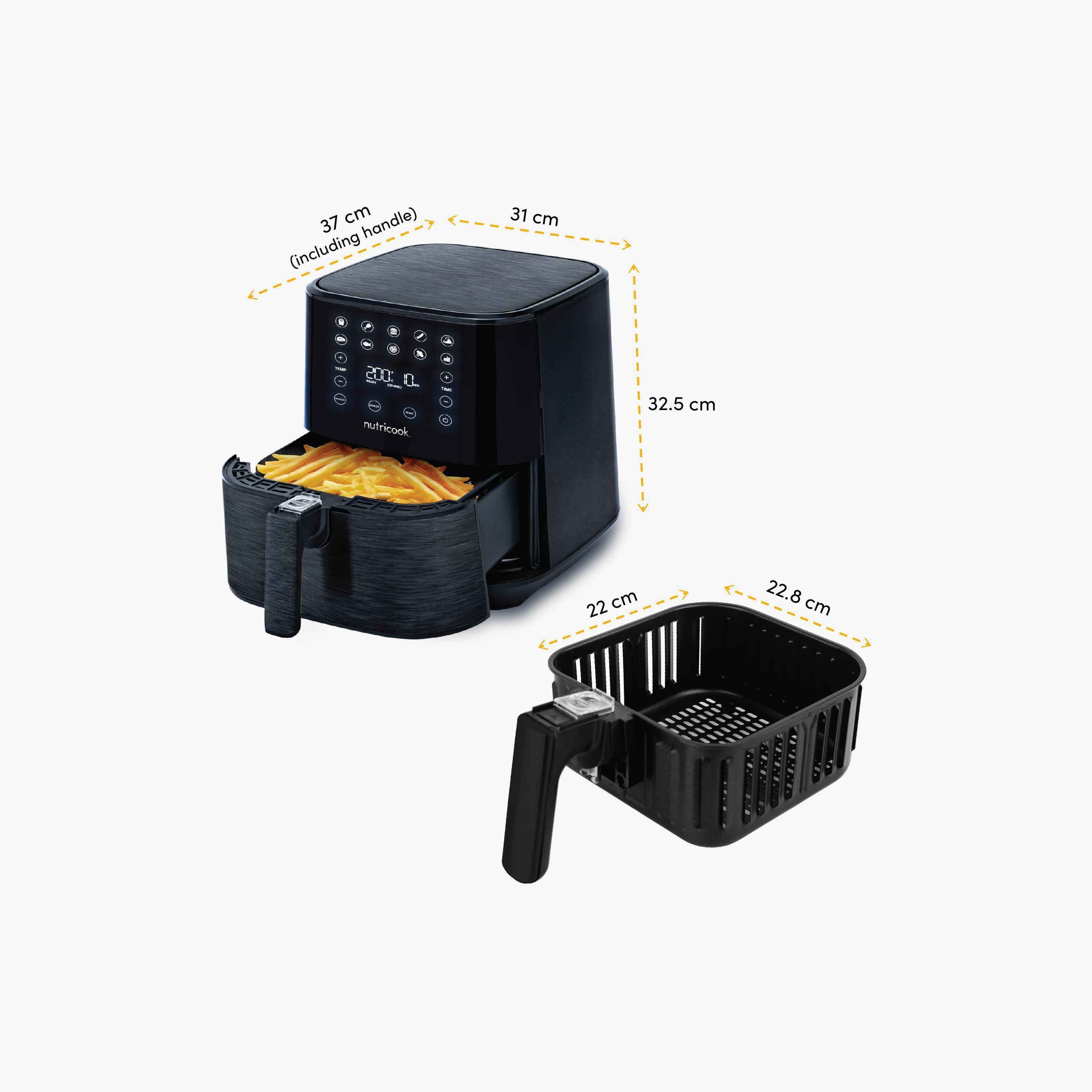 مقلاة هوائية سريعة 2 بسعة 5.5 لتر بلون أسود من نوتريكوك | NC-AF205K-household-appliances-kitchenappliances-foodprocessors-image-4