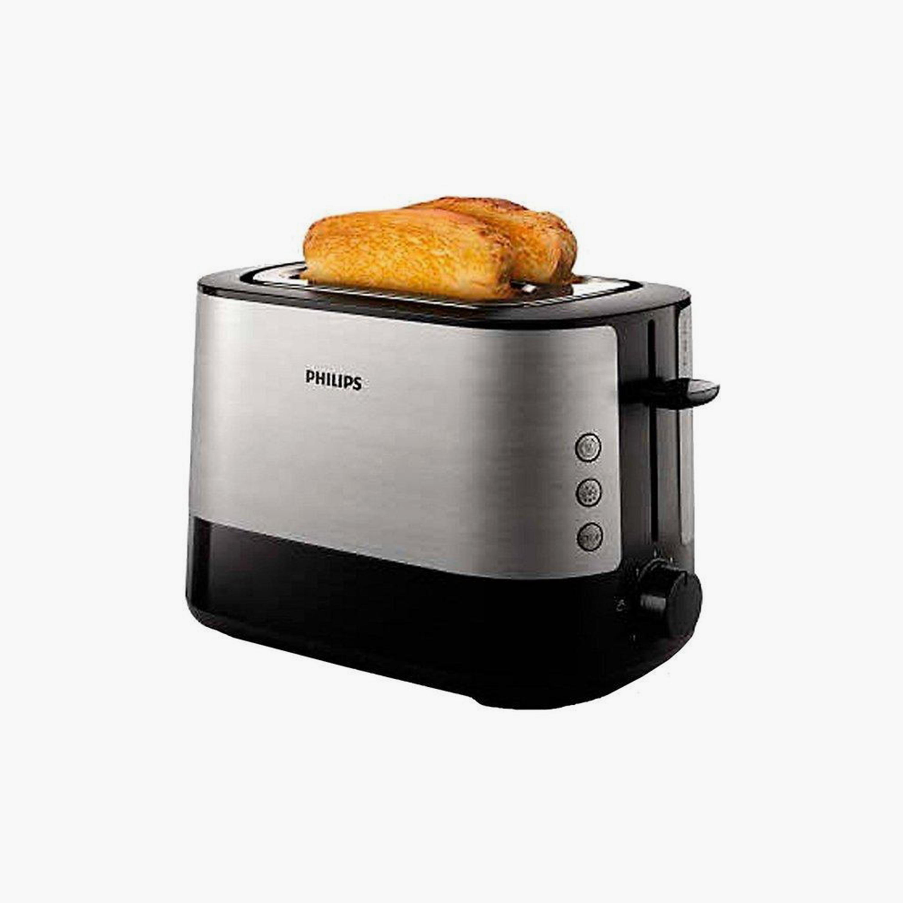 محمصة الخبز من مجموعة فيليبس ذات فيفا باللون الفضي | HD2637-household-appliances-kitchenappliances-toasters-image-1