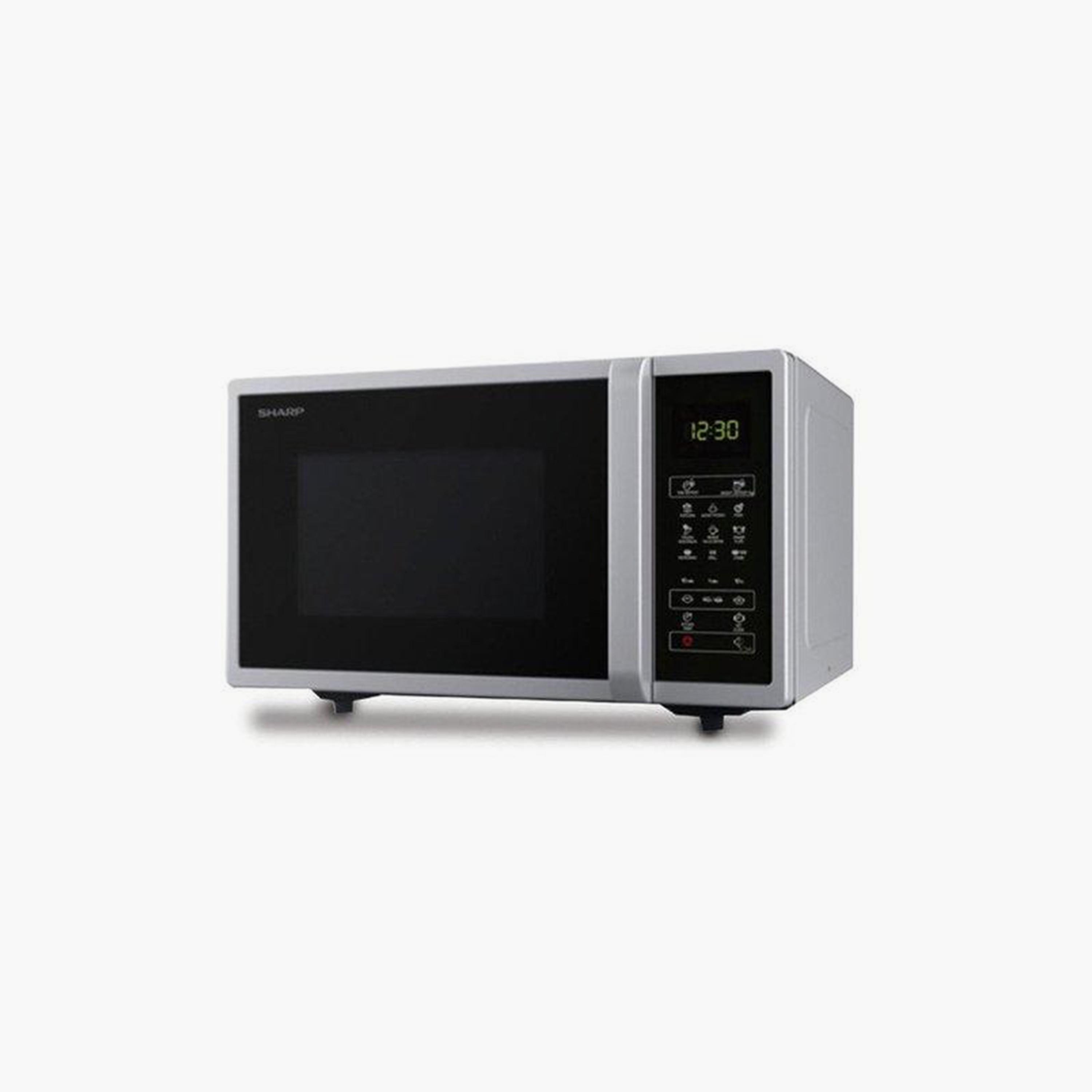 ميكروويف شارب رقمي منفرد سعة 25 لتر بلون فضي | R-25CT(S)-household-appliances-kitchenappliances-microwavesandovens-image-1
