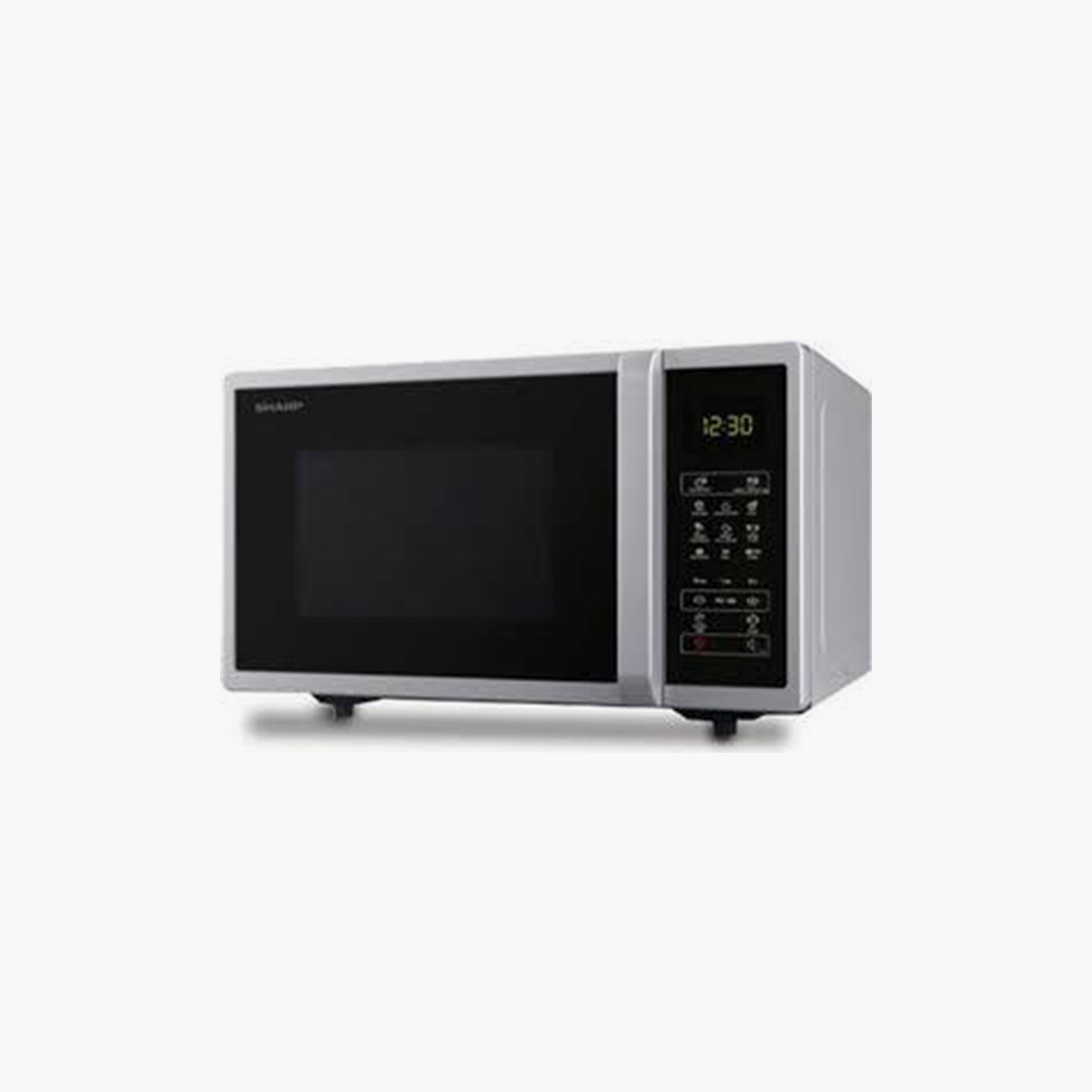 ميكروويف شارب رقمي منفرد سعة 25 لتر بلون فضي | R-25CT(S)-household-appliances-kitchenappliances-microwavesandovens-image-2