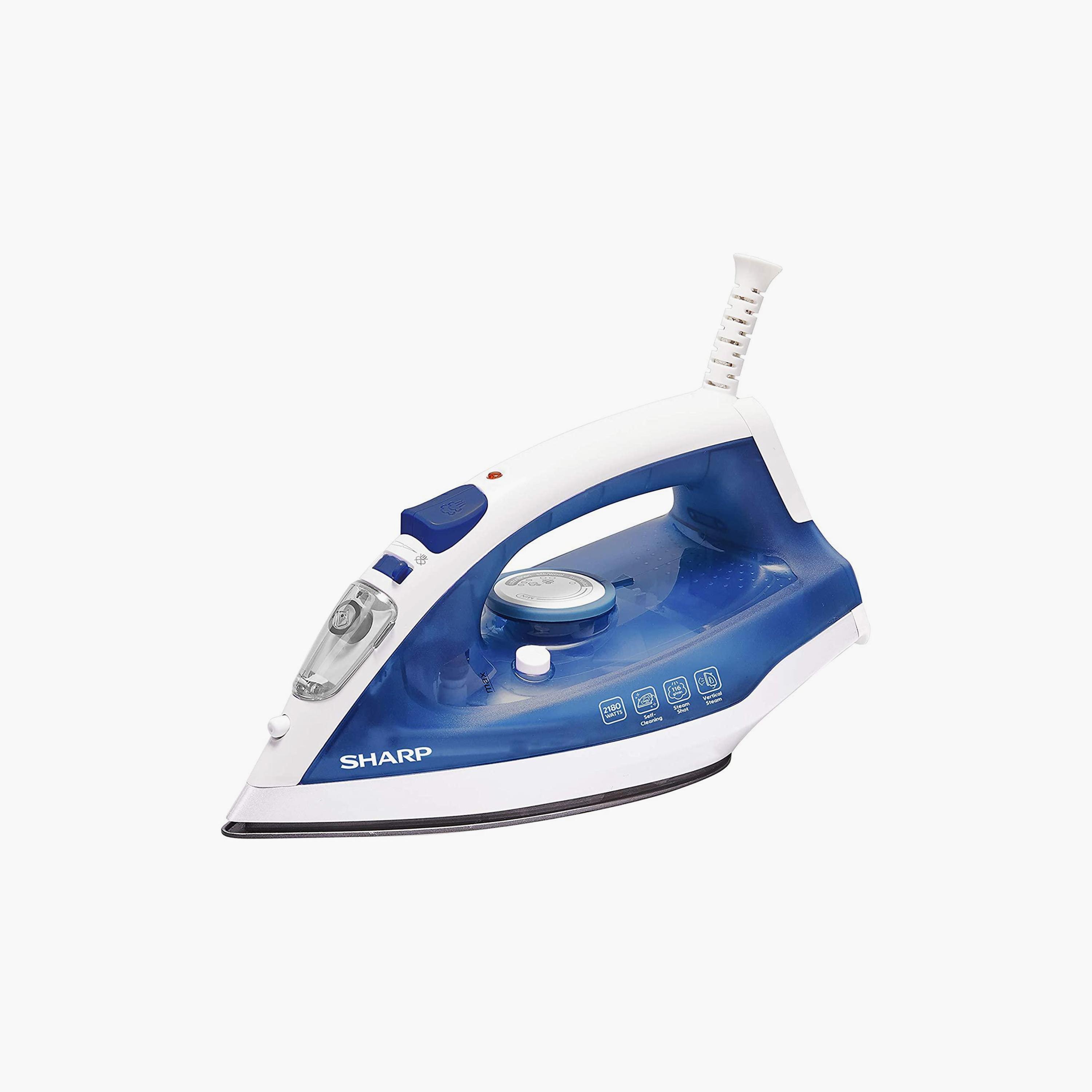 مكواة بخار عمودية من شارب بقدرة 2180 واط EI-SU11-B3 بلون أزرق۔أبيض | EI-SU11B3-household-appliances-homeappliances-ironandsteamers-image-1