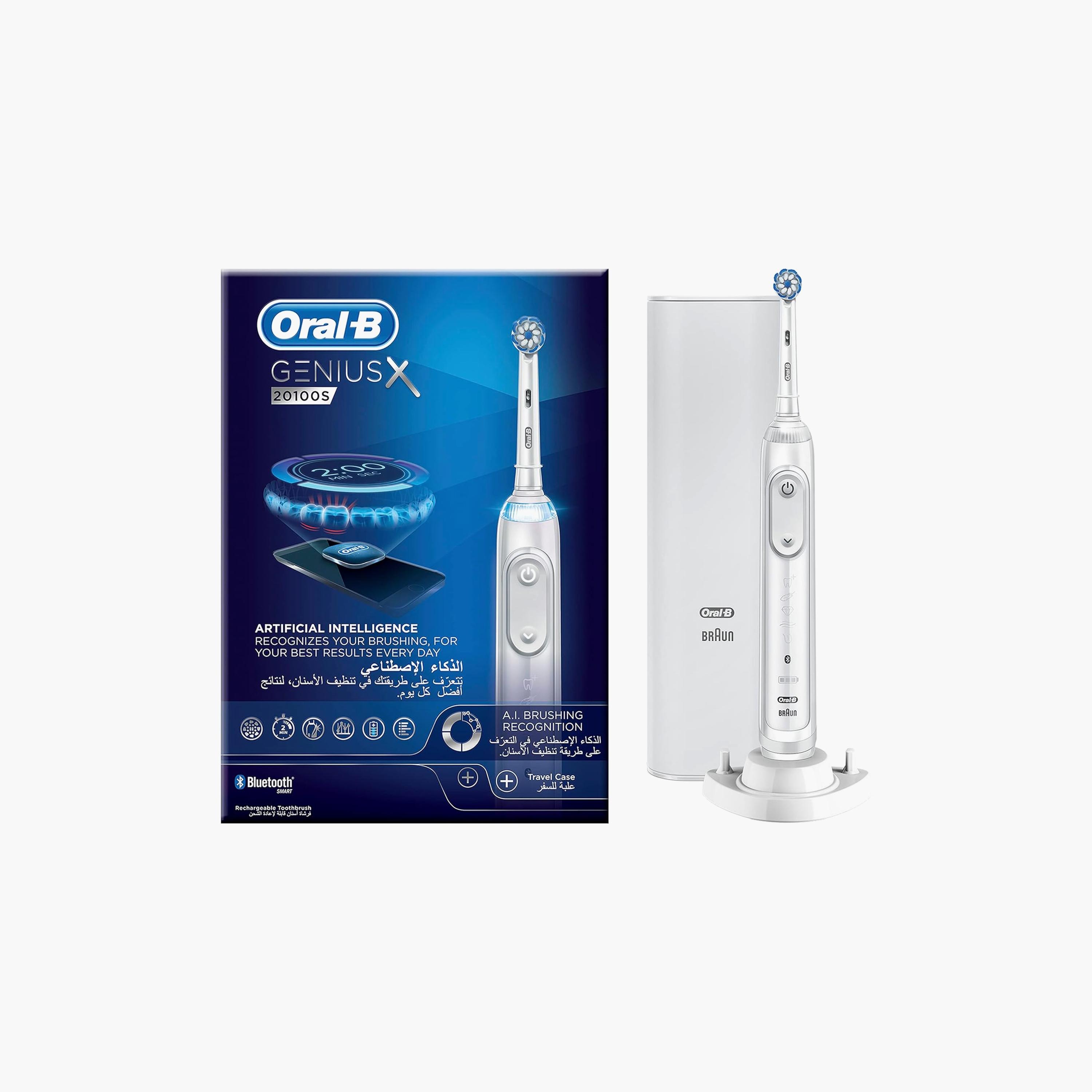 Oral-B Geniusx 20100s Rechargeable Toothbrush White - D706.514.6X-beautyandpersonalcare-babycare-teethanddentalcare-image-1