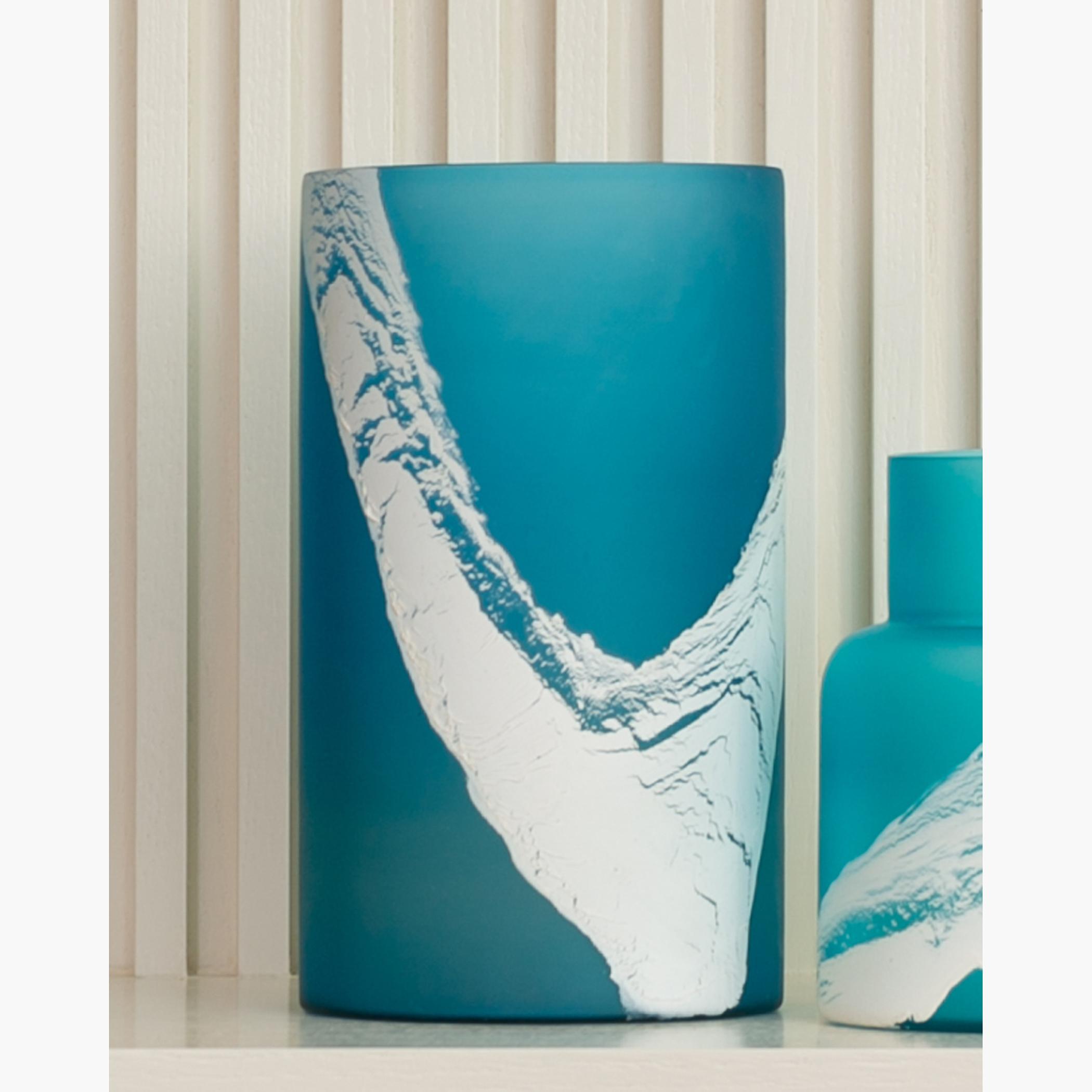 House of Serene Glacier Glass Vase