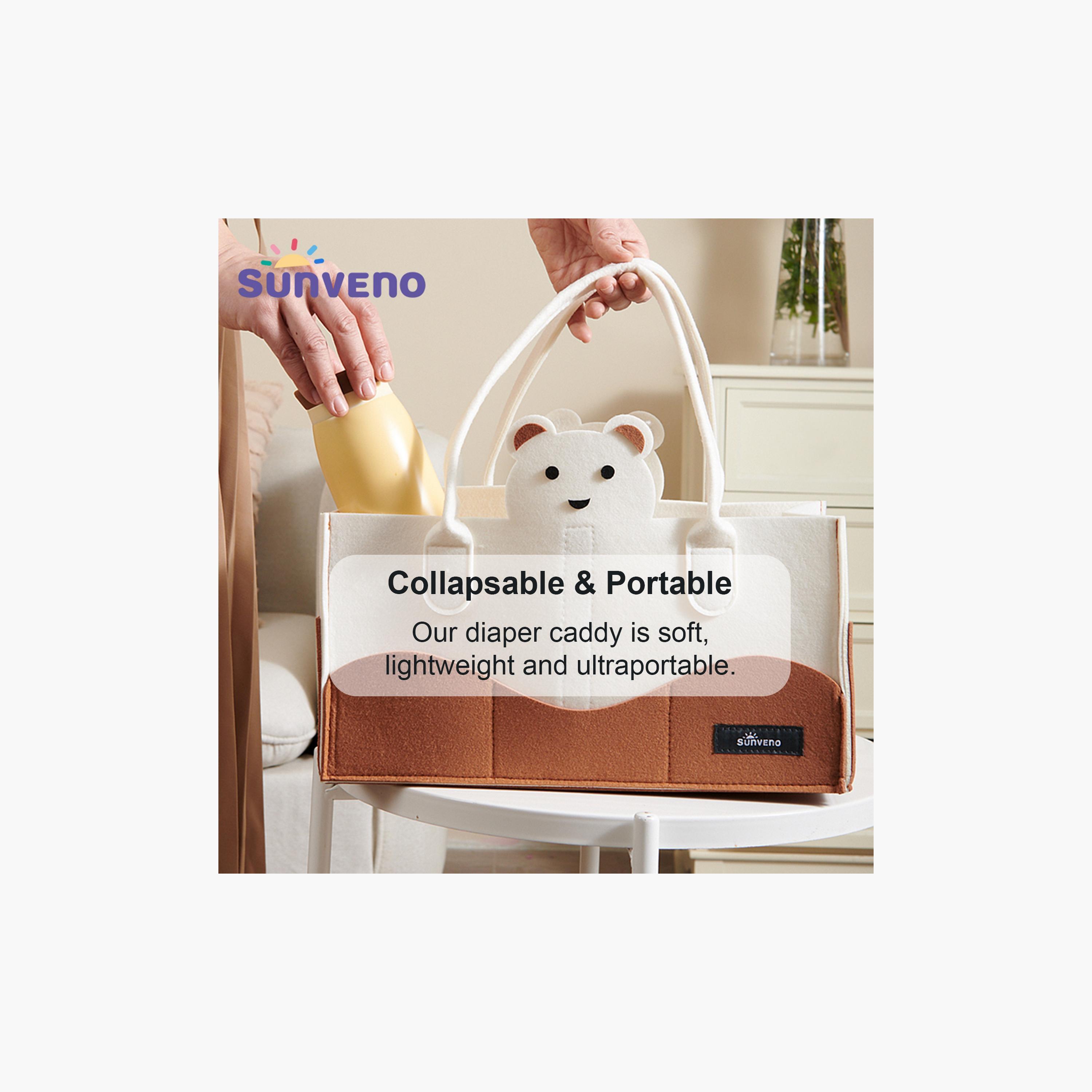 Sunveno Organizer Diaper Caddy, Ivory-baby-diapering-diaperbags-image-2