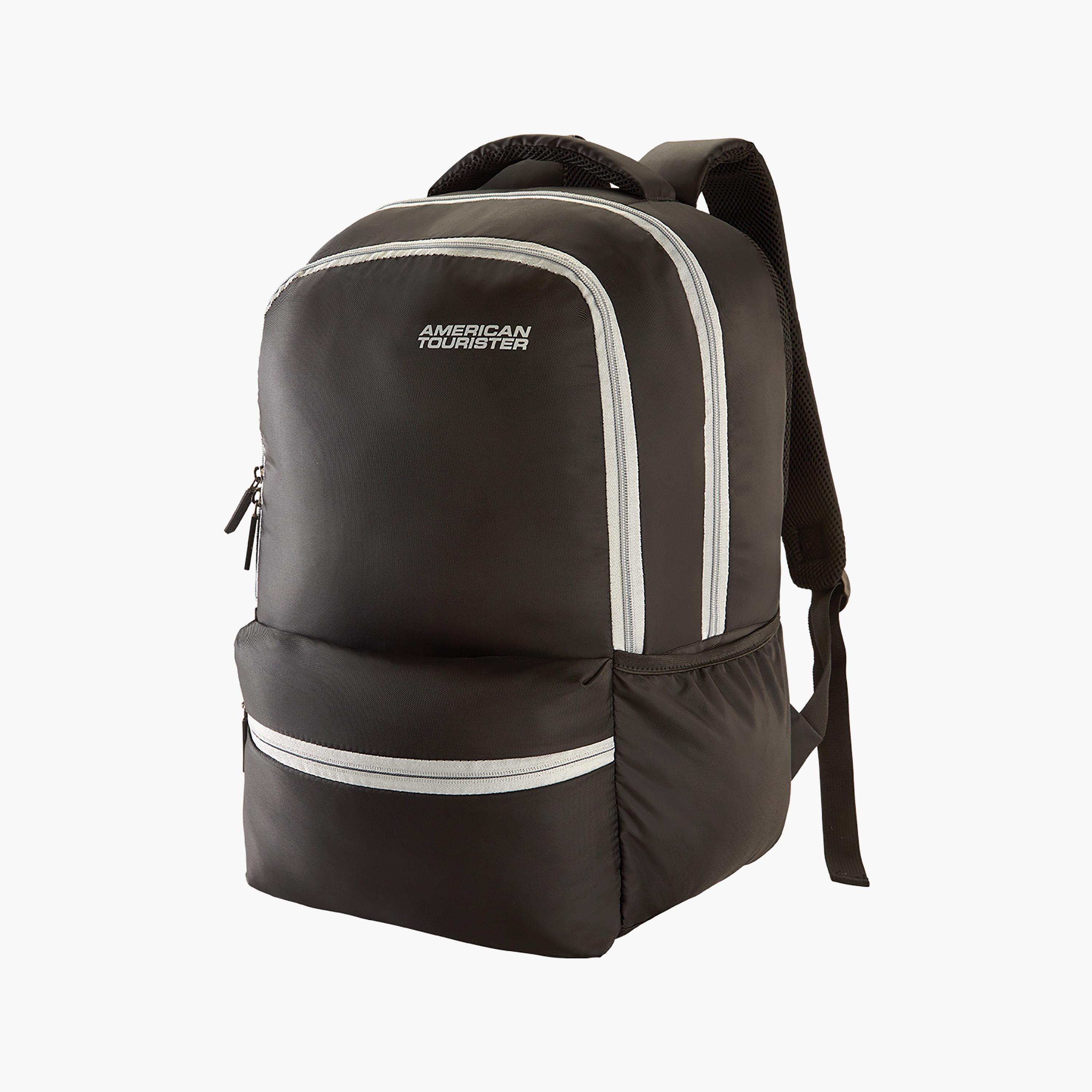 American Tourister 24 L | 18.5 Inch Slate Solid Casual Backpack Black | LU609001-school-bagsandbackpacks-backpacks-image-2