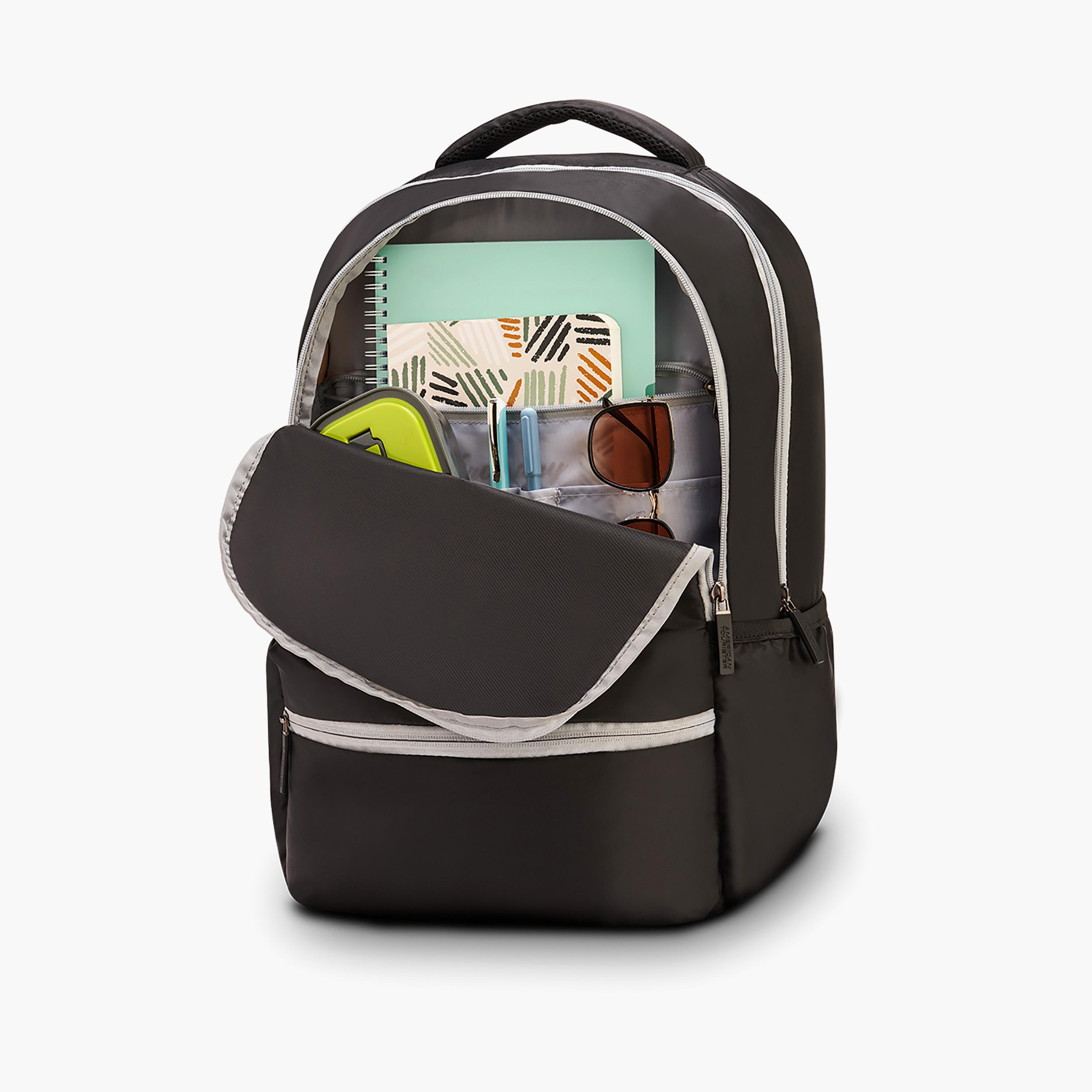 American Tourister 24 L | 18.5 Inch Slate Solid Casual Backpack Black | LU609001-school-bagsandbackpacks-backpacks-image-3