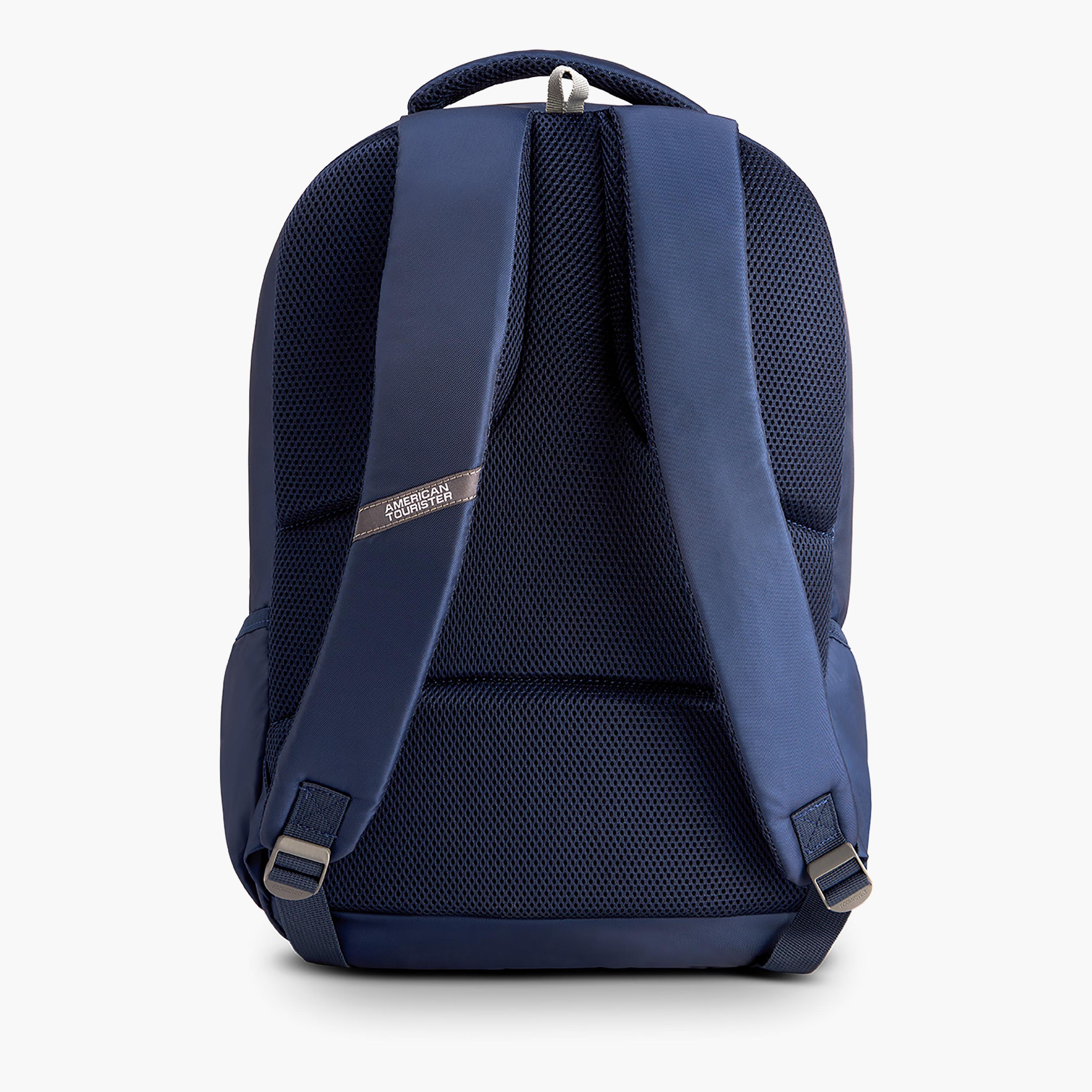 American tourister navy blue backpack hotsell