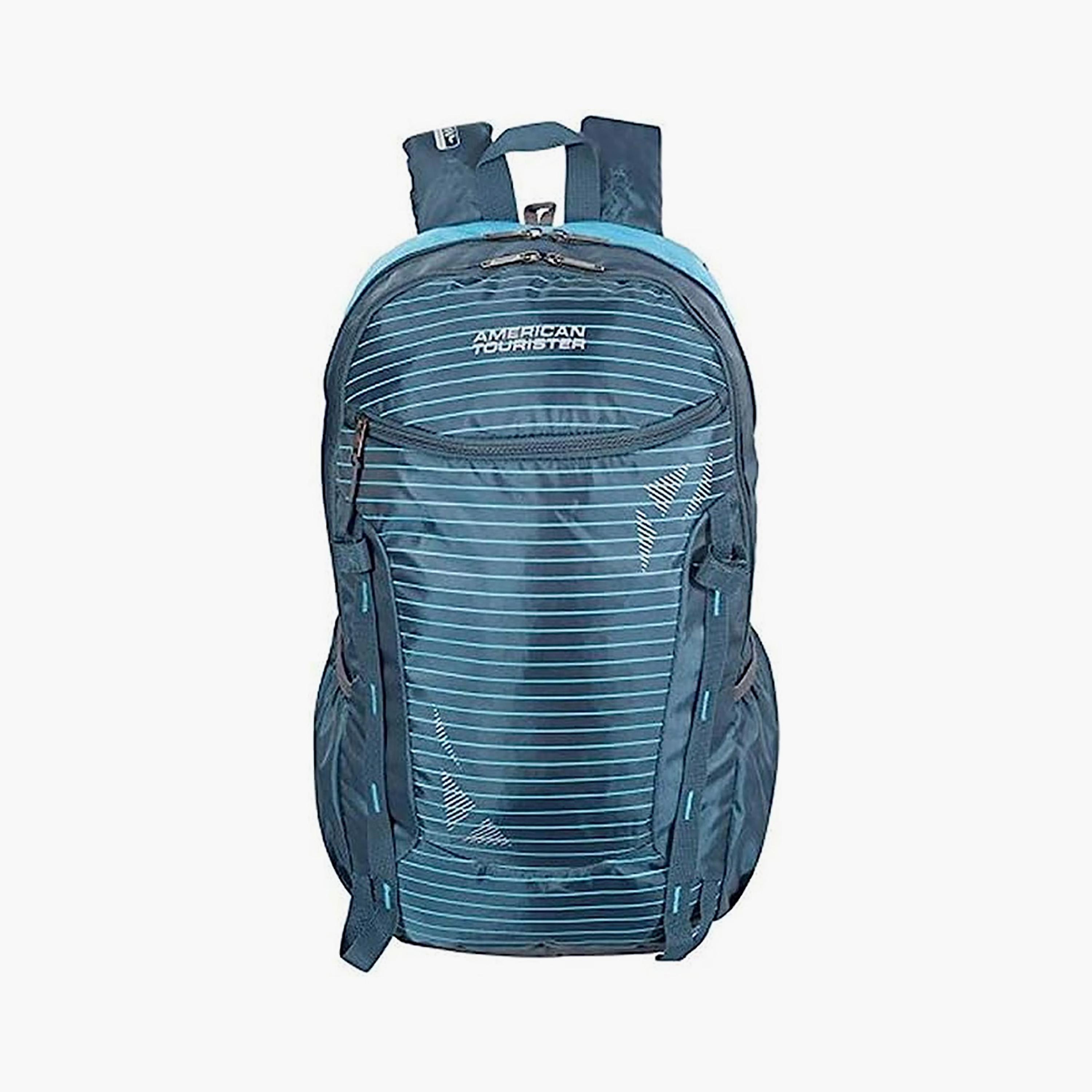 شنطة ظهر كاجوال من امريكان توريستر بلون أزرق مامبو + مخطط-school-bagsandbackpacks-backpacks-image-1