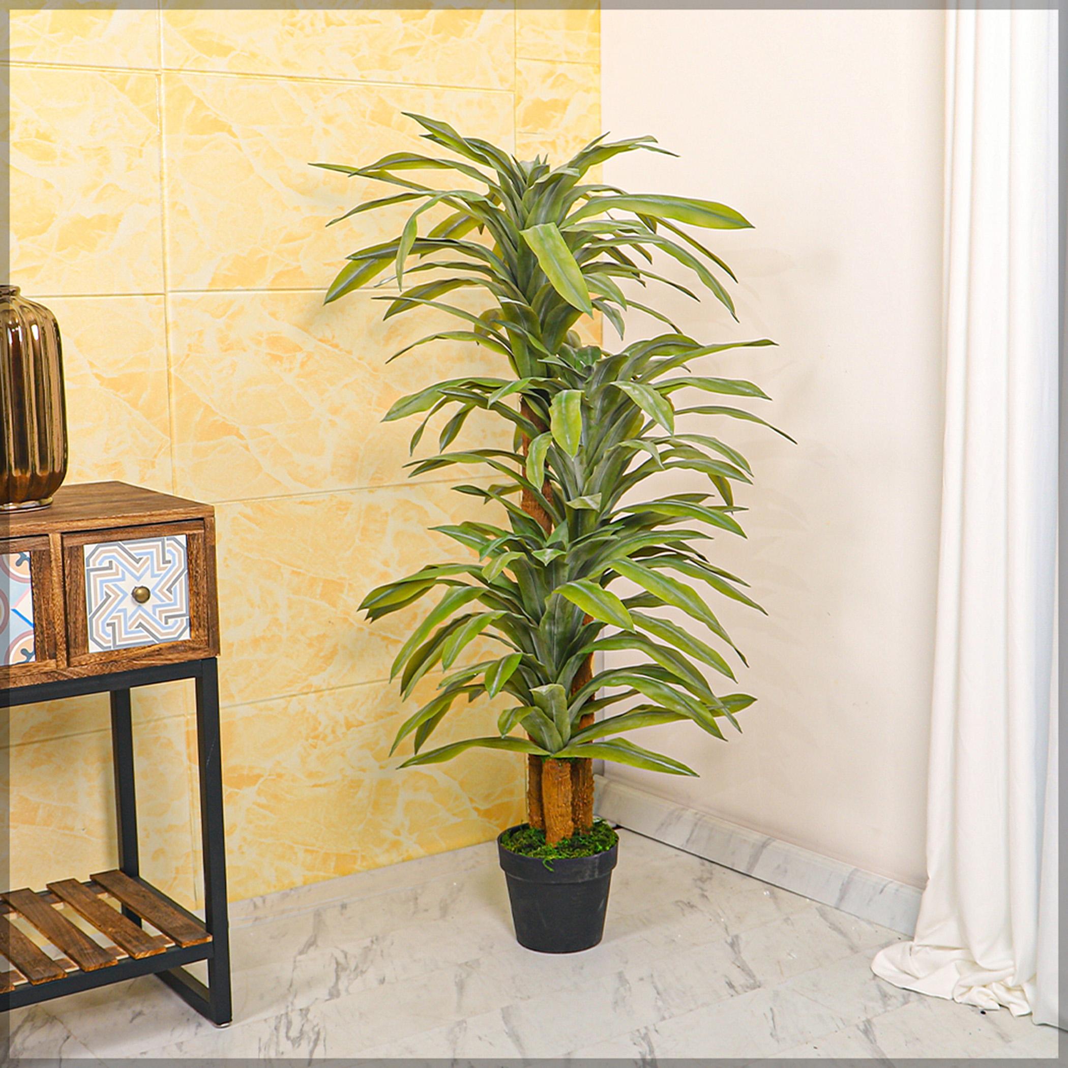 Artificial Dracaena Deremensis Lemon Lime Plant - 130 cm