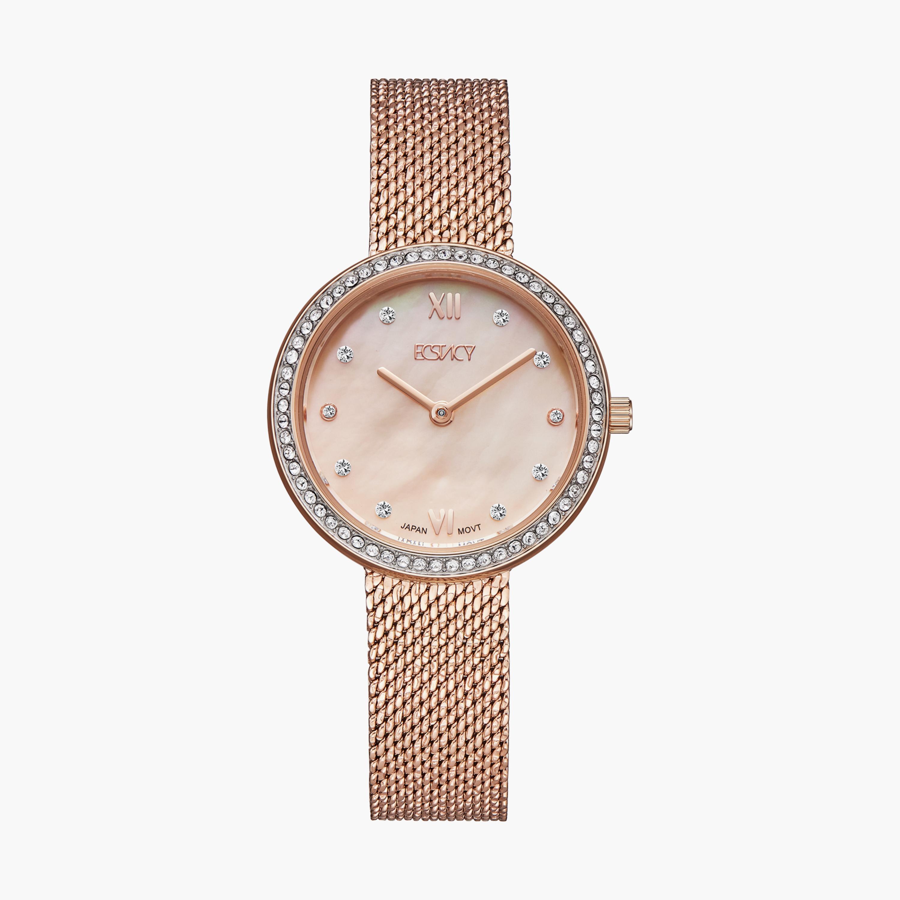 Ecstacy Rose Gold Analog Stainless Steel Strap Watch | E20506-RMKMK-women-watchesandjewellery-watches-image-1