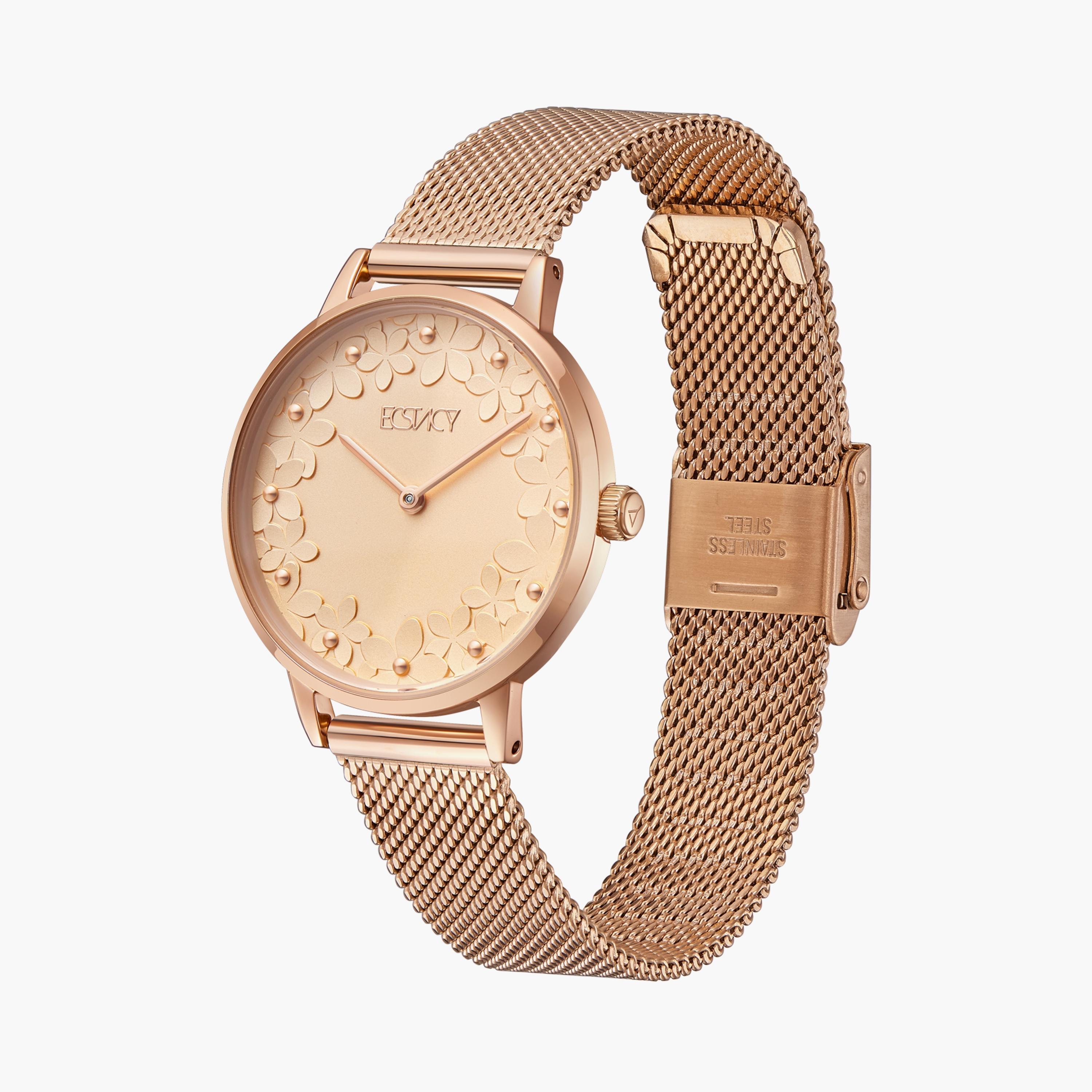 Ecstacy Rose Gold Analog Stainless Steel Strap Watch | E23502-RMKK-women-watchesandjewellery-watches-image-2