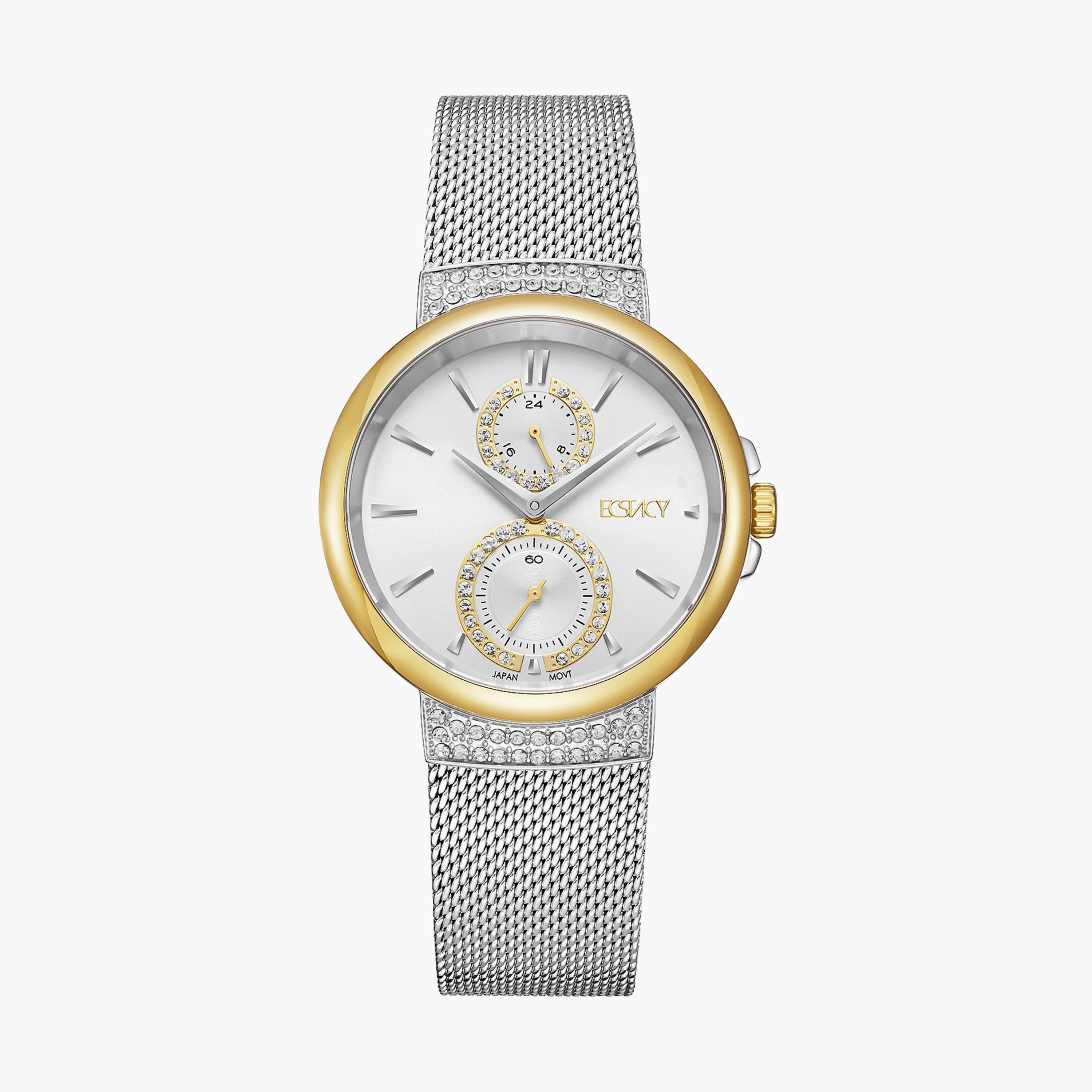 E23603-TMSS | ساعة إكستاسي ذو انالوج للنساء بسوار فضي مع ستانلس ستيل-women-watchesandjewellery-watches-image-1